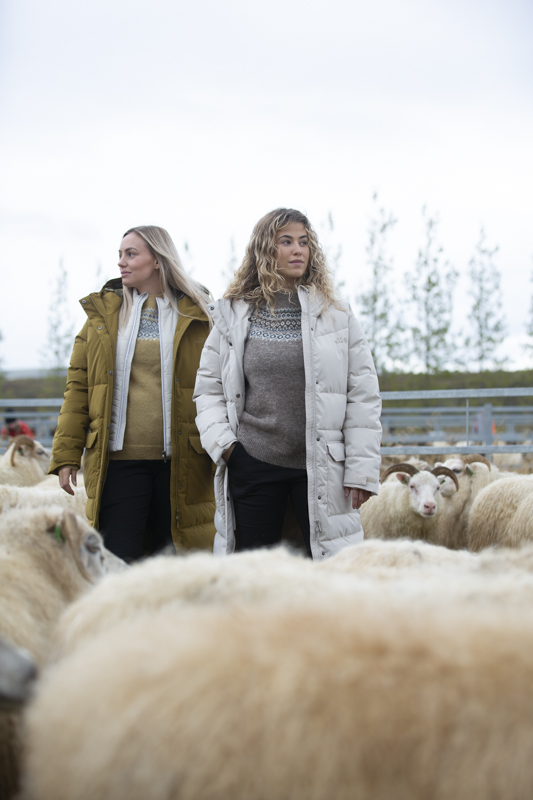 Fönn women´s long parka insulated with Icelandic wool