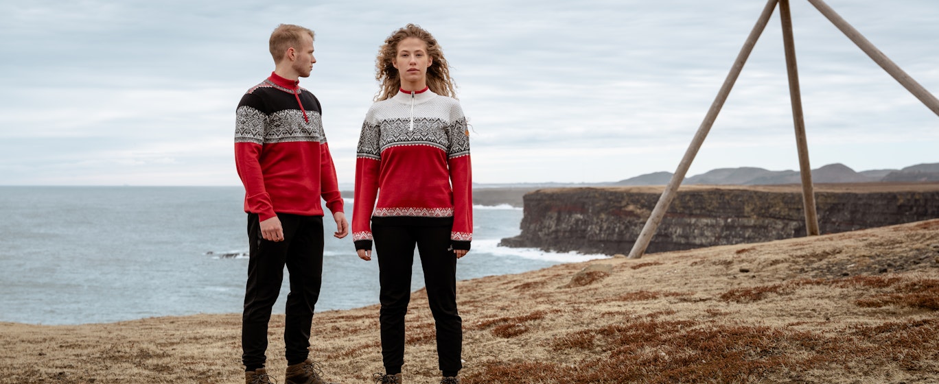 couple at Icelandic sea shore