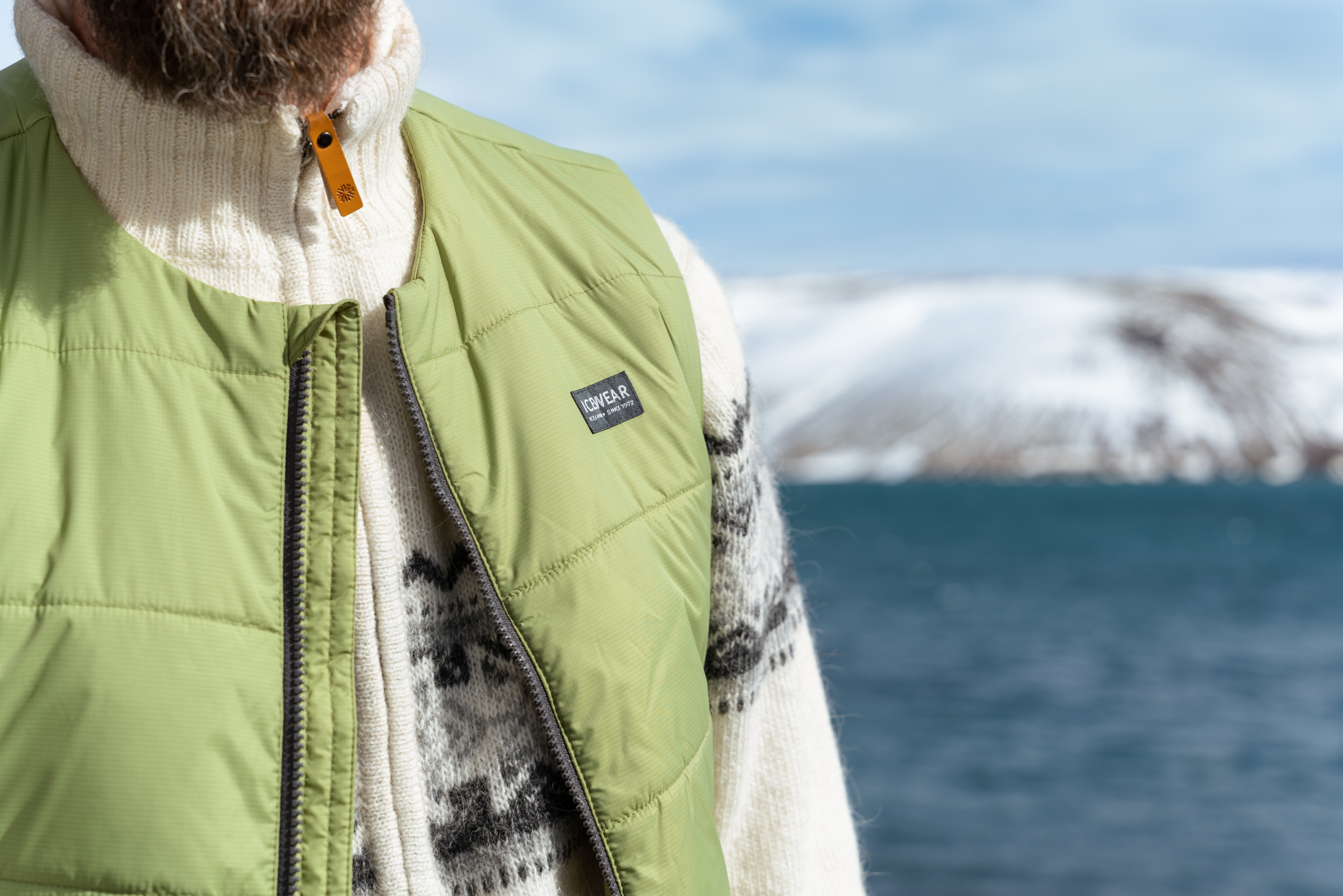 Skaftá Isolierte Weste aus isländischer Wolle