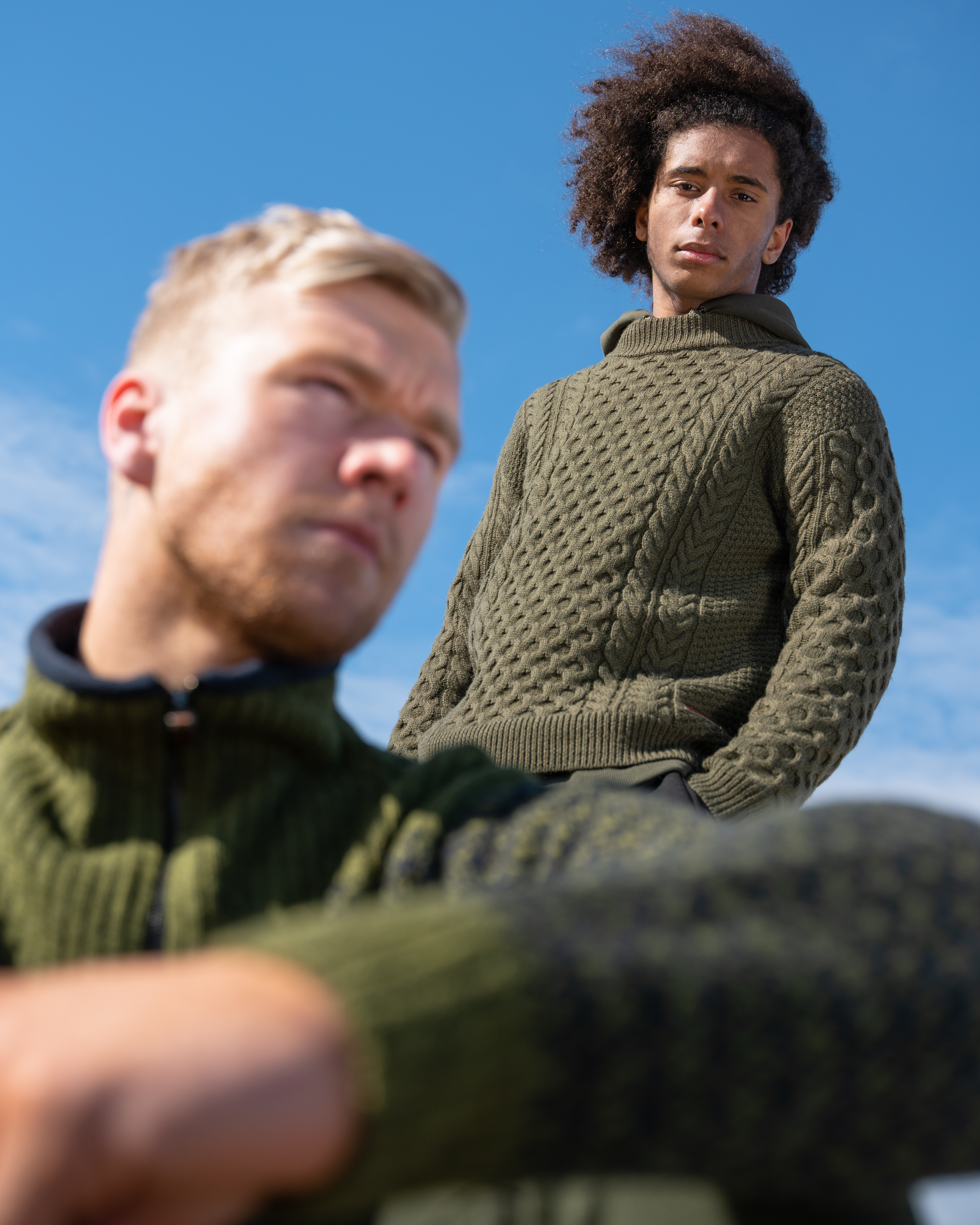Hallgeir men´s wool cable knit sweater