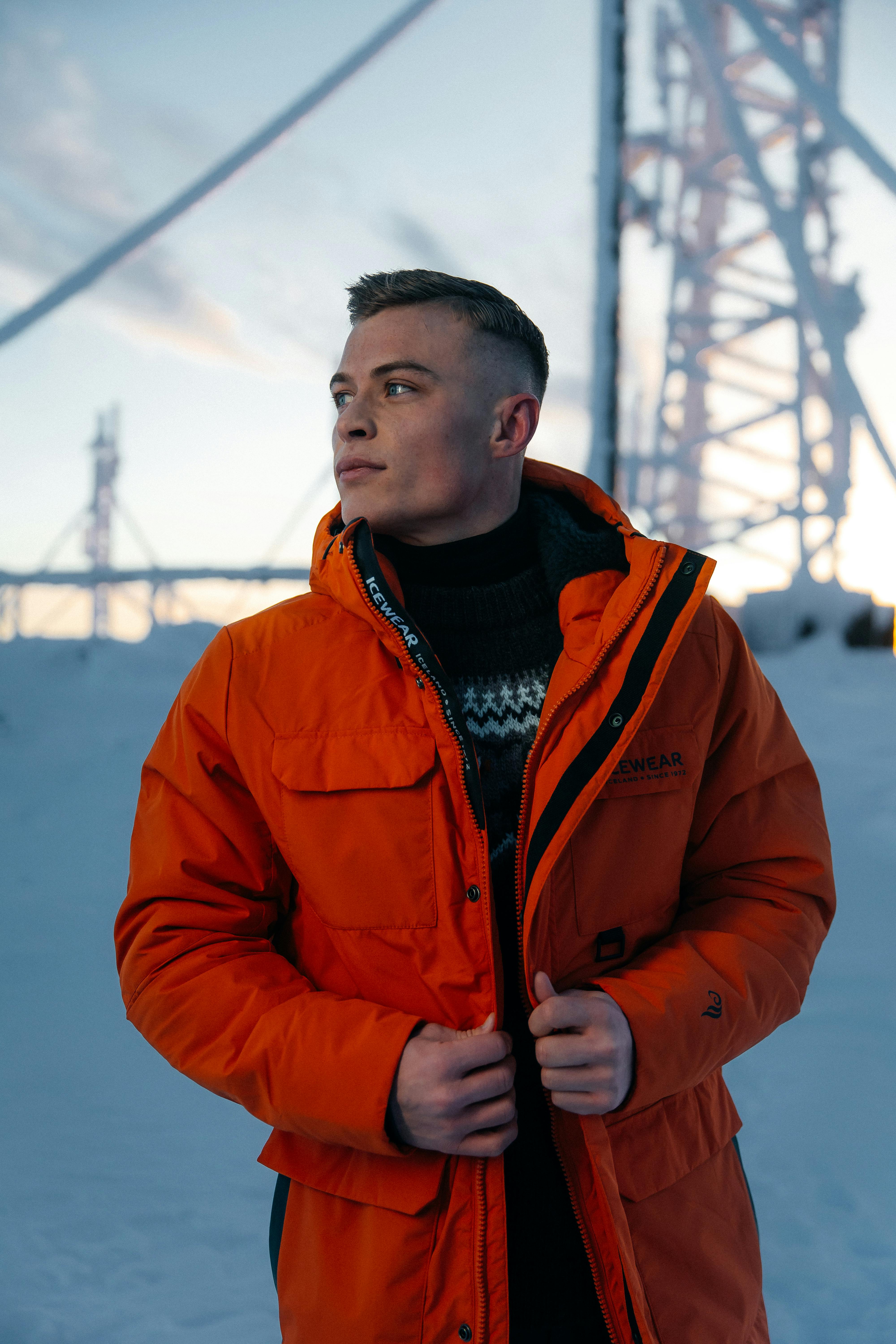 A man in a snowy place