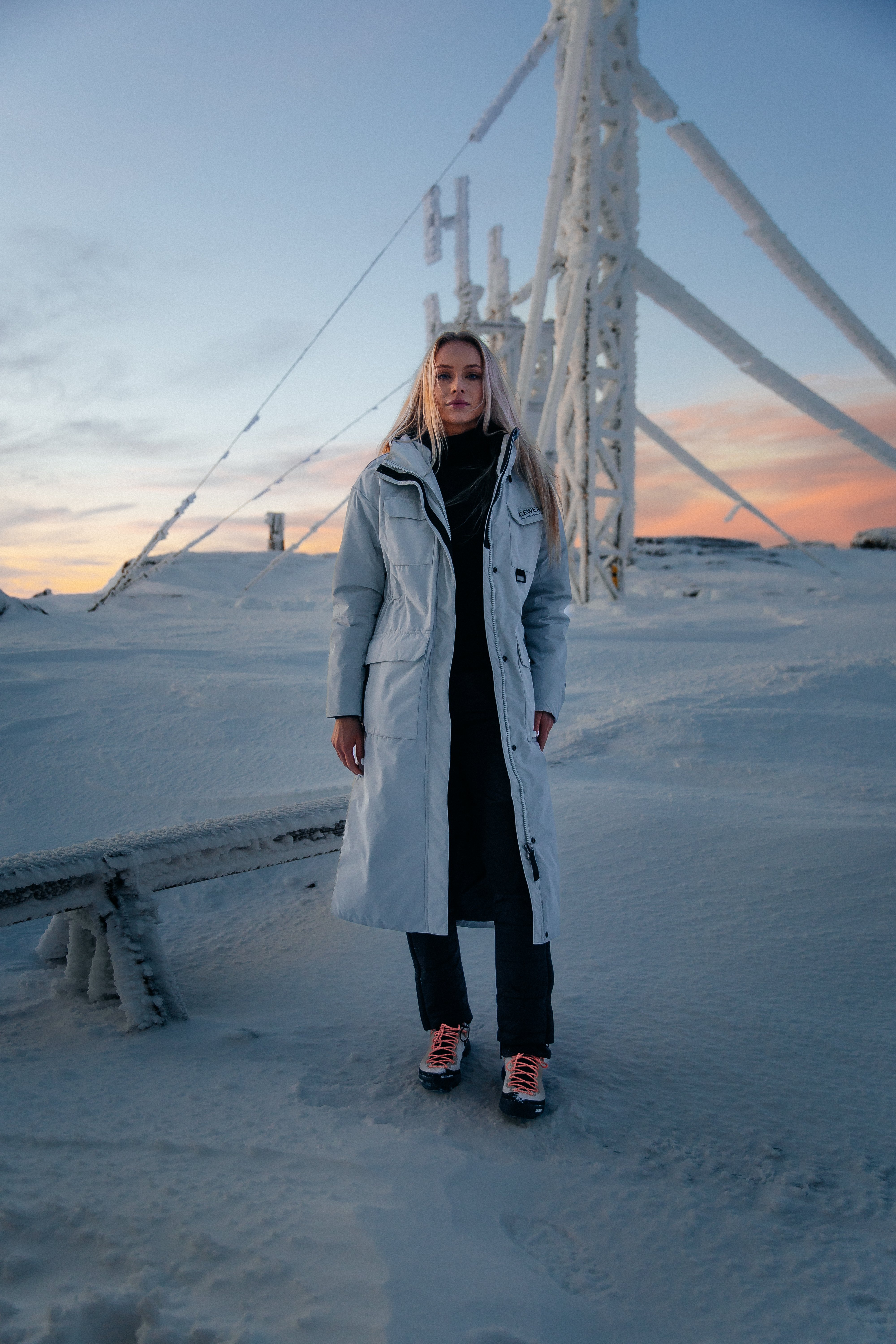 woman in snowy place
