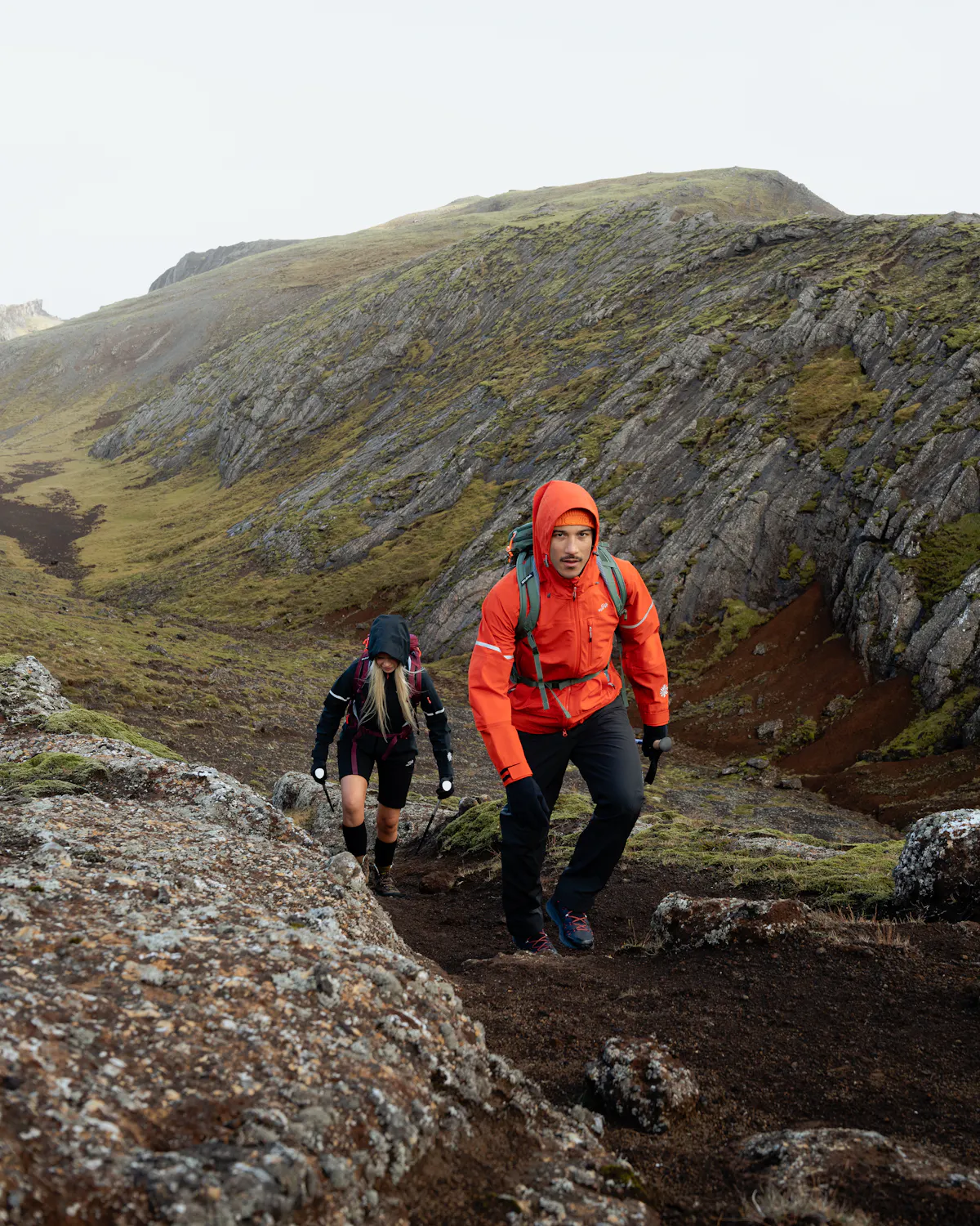 couple hiking in Iceland