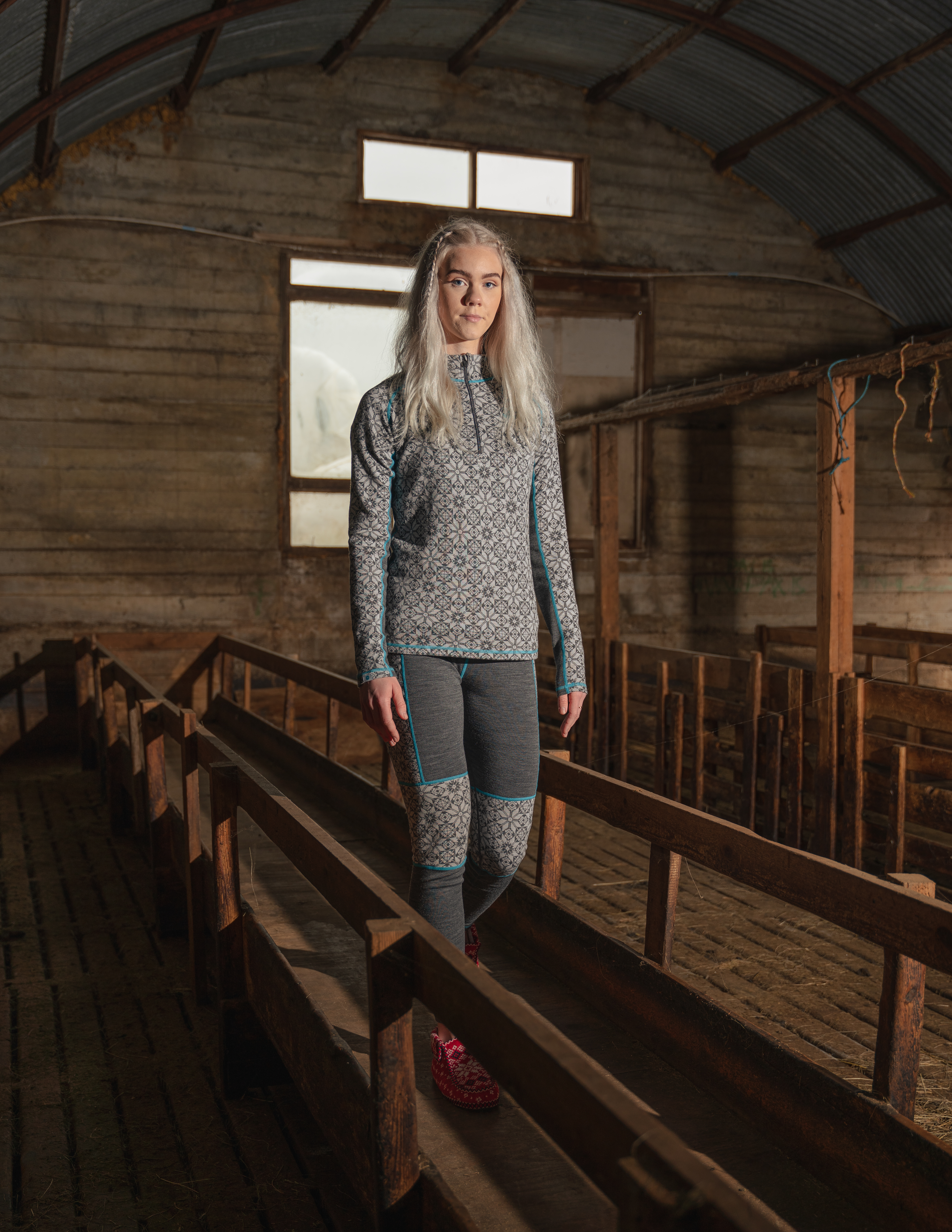 Hvítanes Pantalon en Laine mérinos