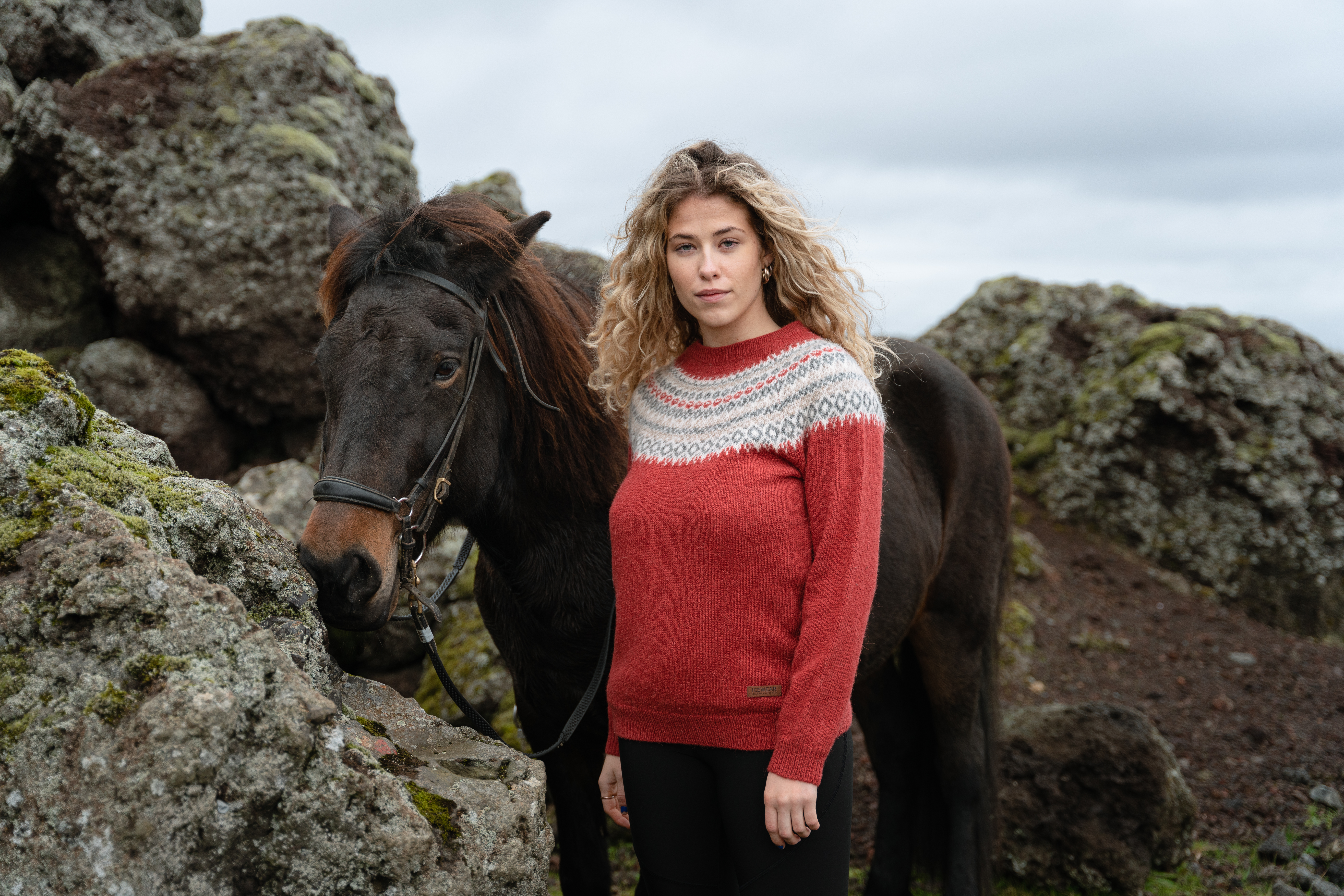 Fagradalsfjall Traditioneller Pullover aus isländischer Wolle