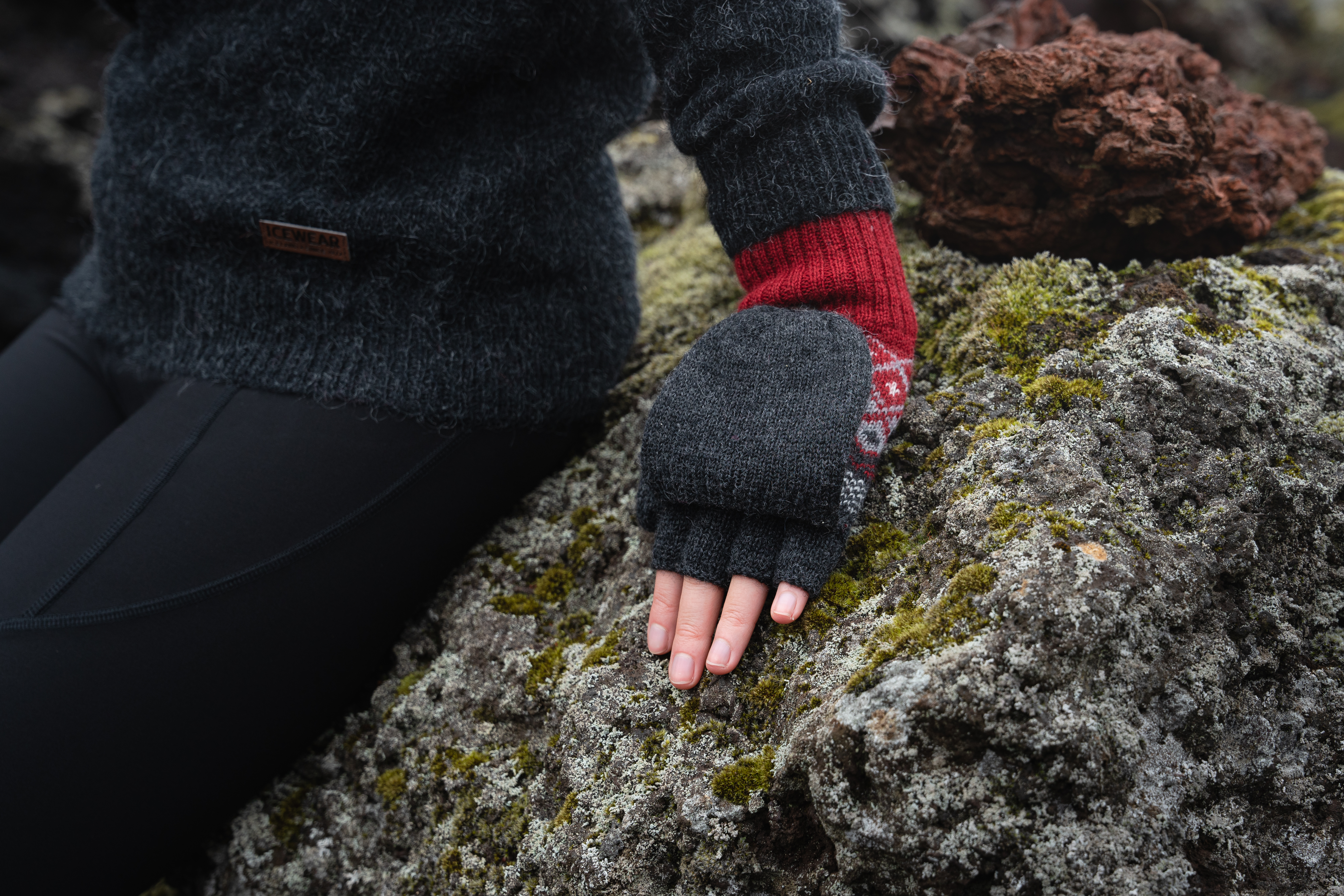 glove on a rock