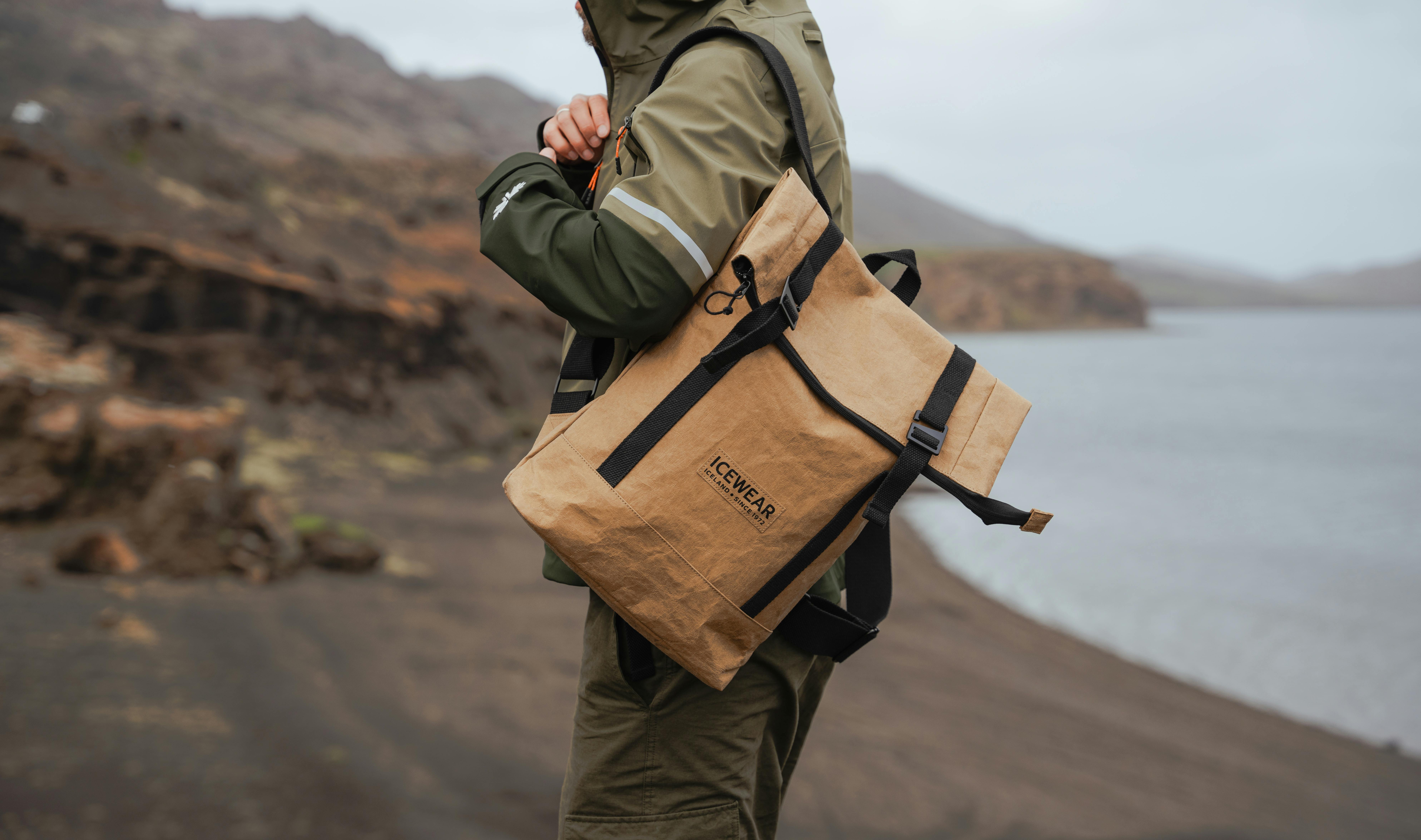 Man with a brown bag