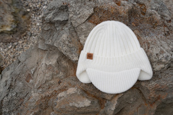 hat on a rock