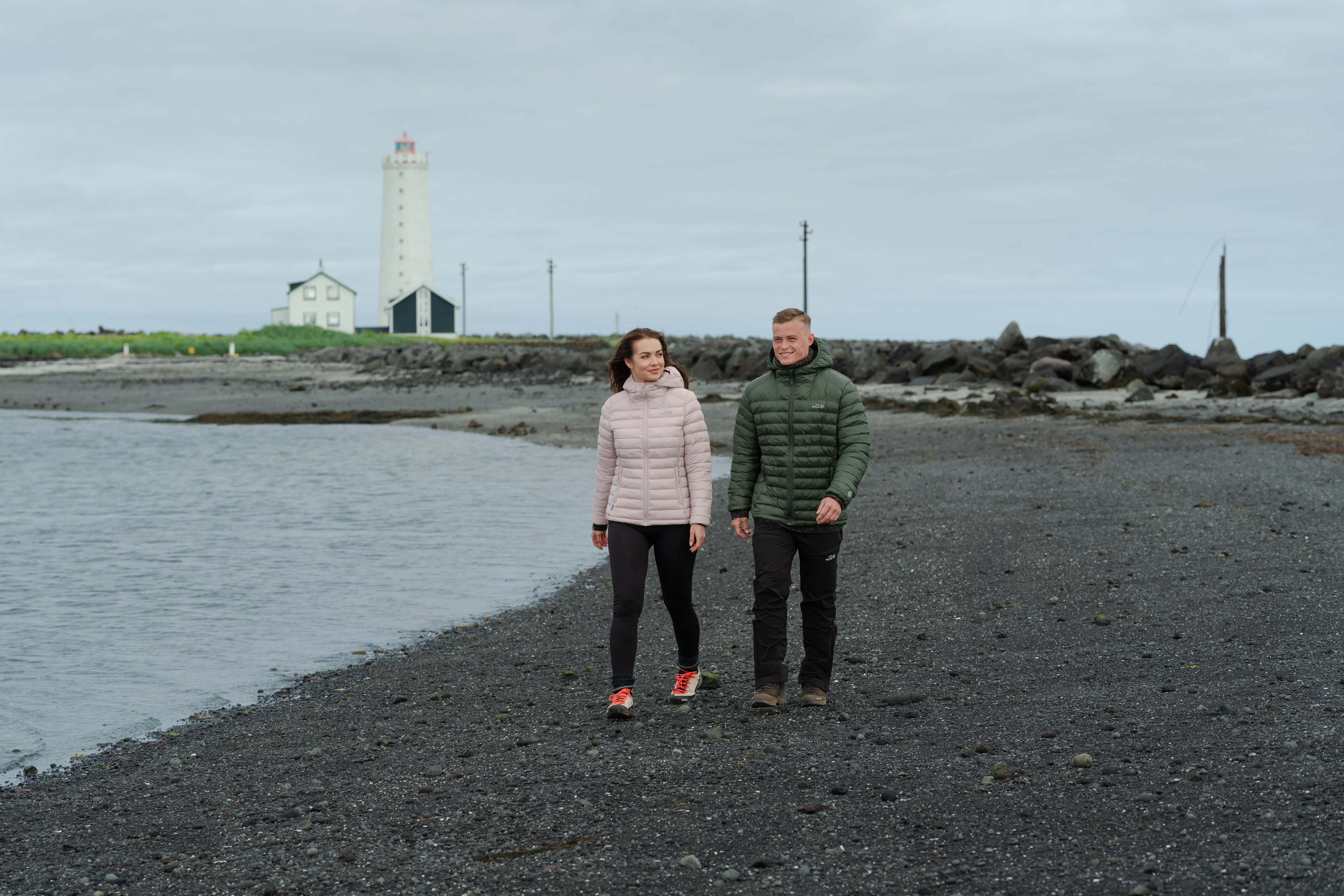 couple walking on the beach