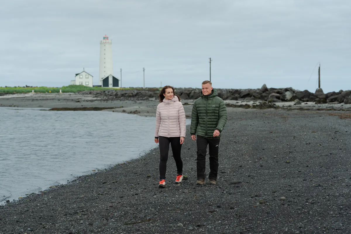 couple walking on the beach