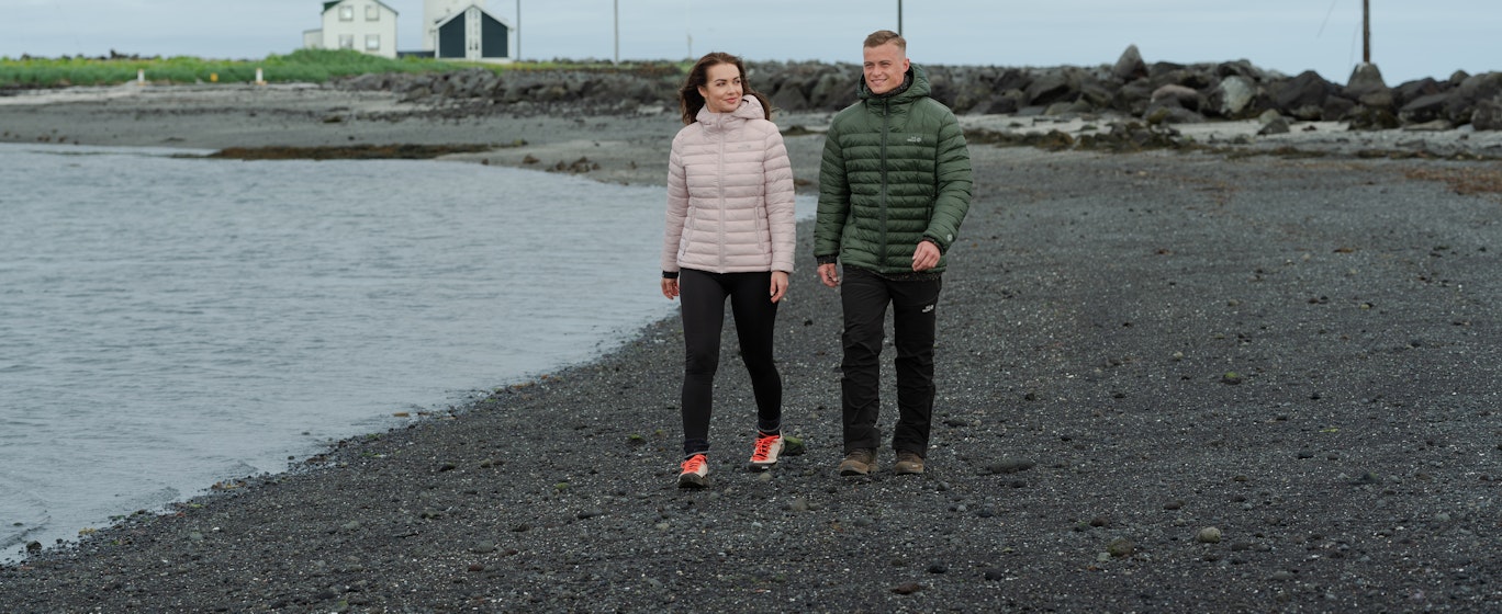 couple walking on the beach