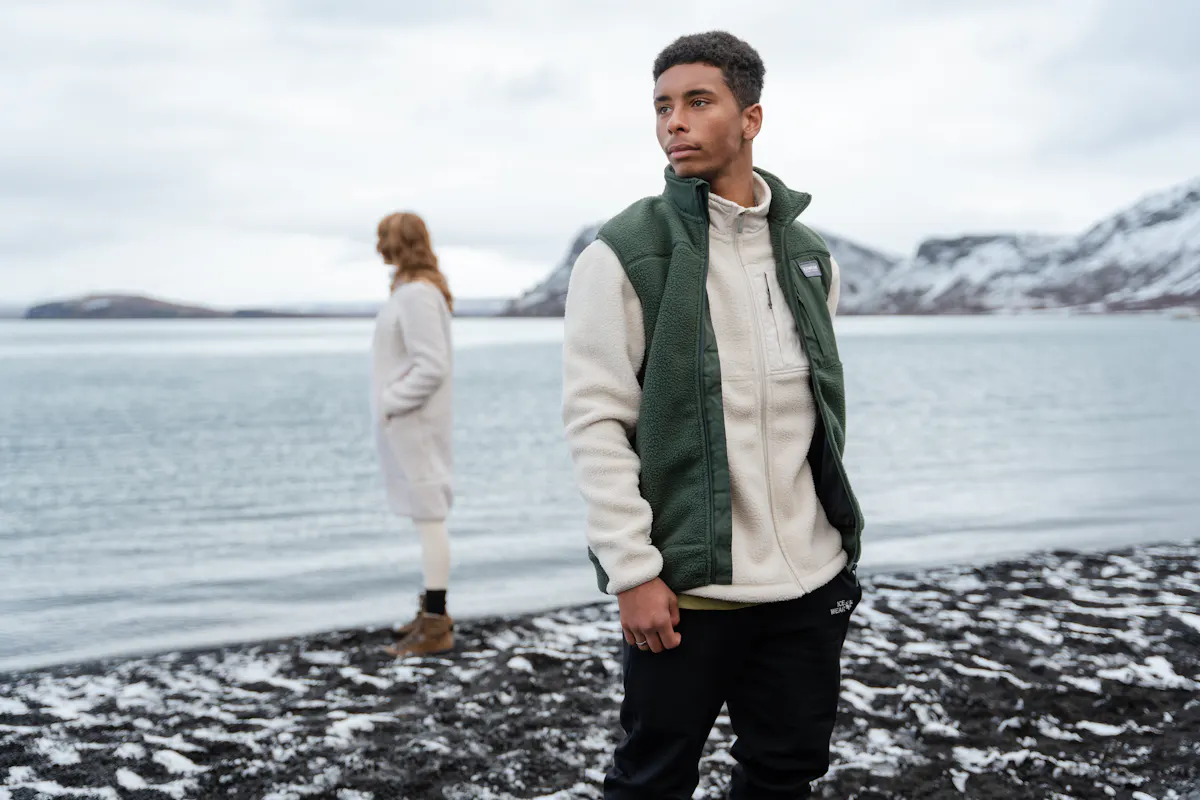 man and woman on the beach