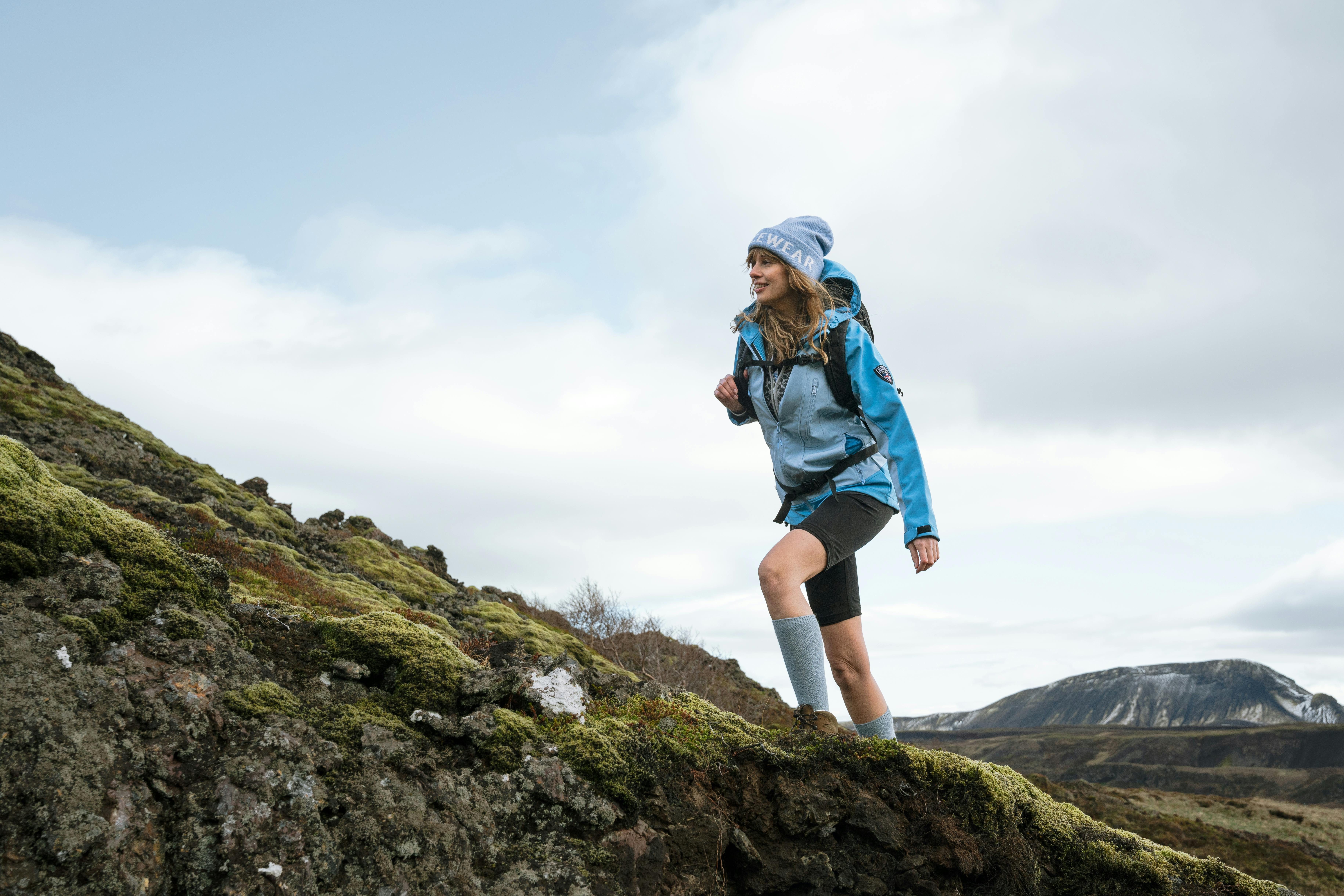 woman hiking in Iceland