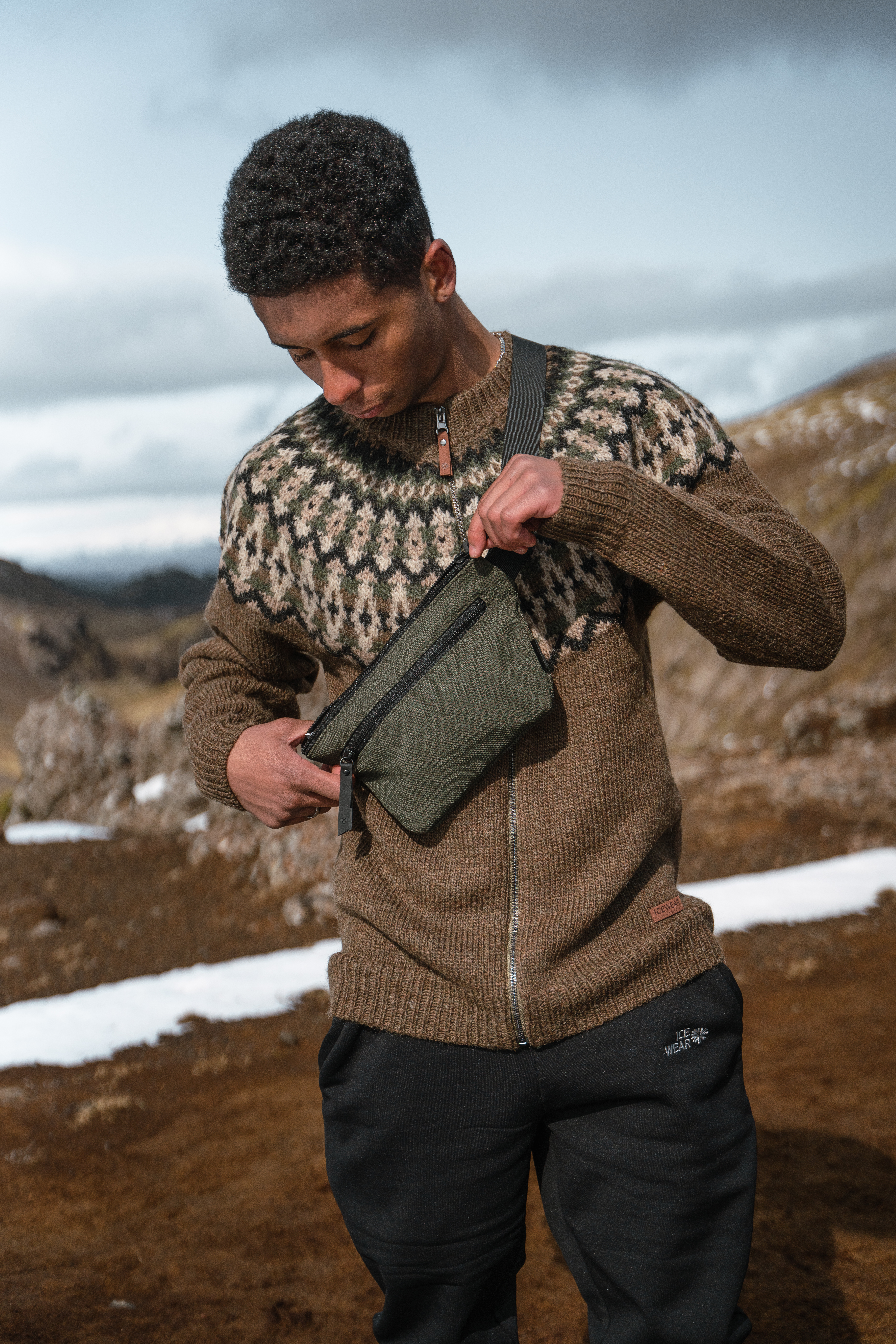 Snorralaug cardigan zippé en laine