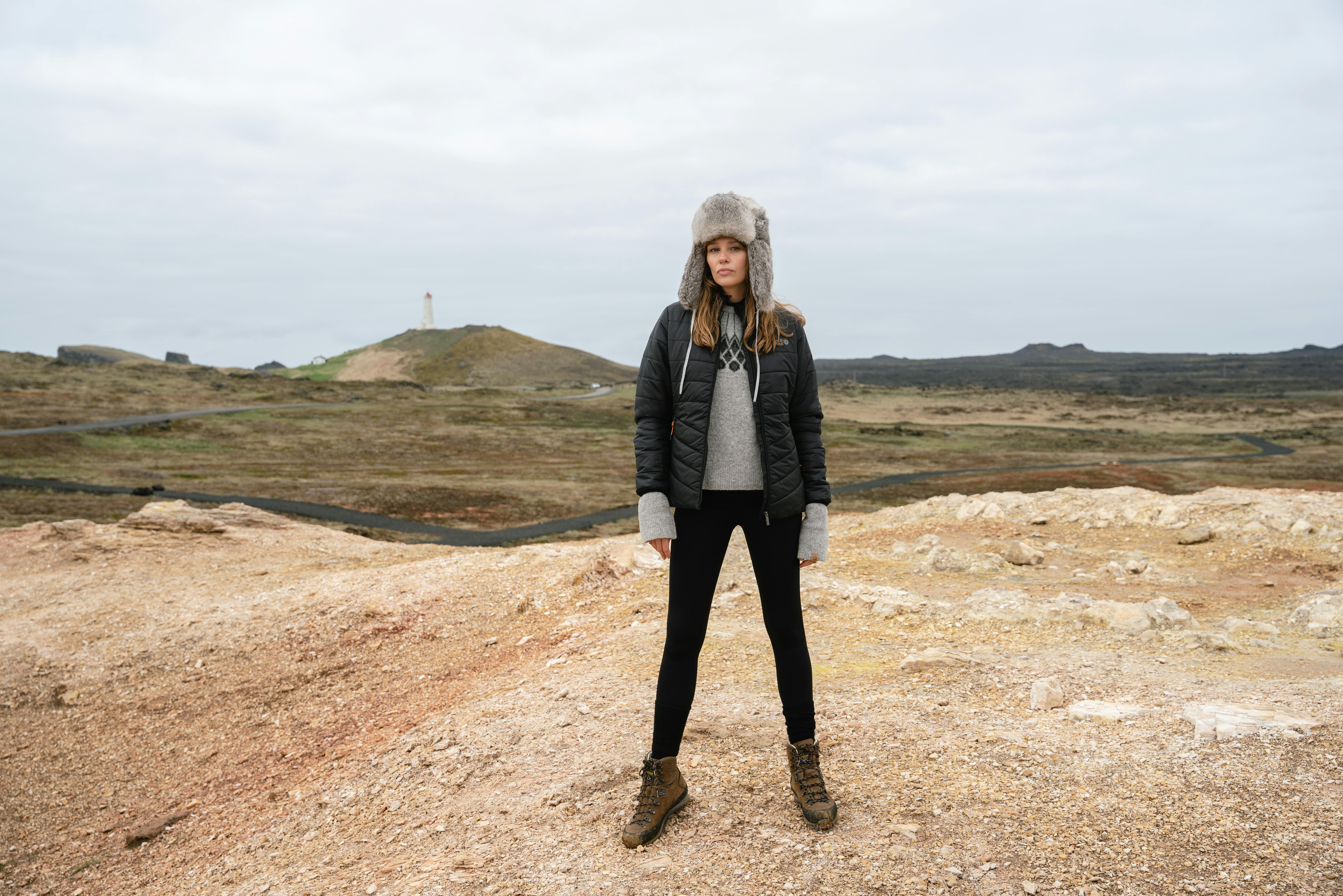 woman in hot spring nature in Iceland