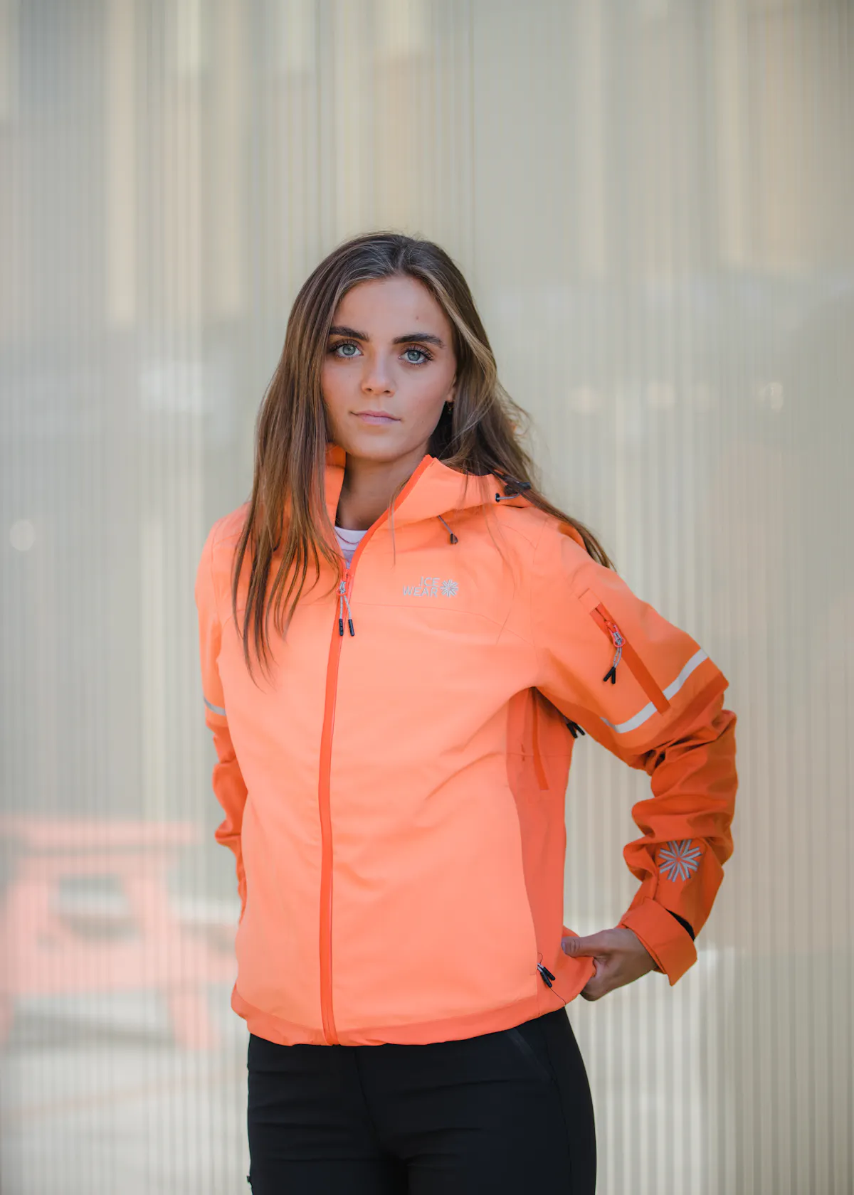 woman in city center in Reykjavík