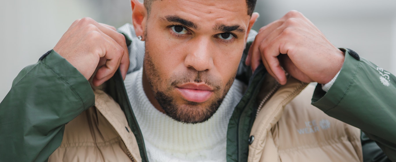 man in Reykjavík city center