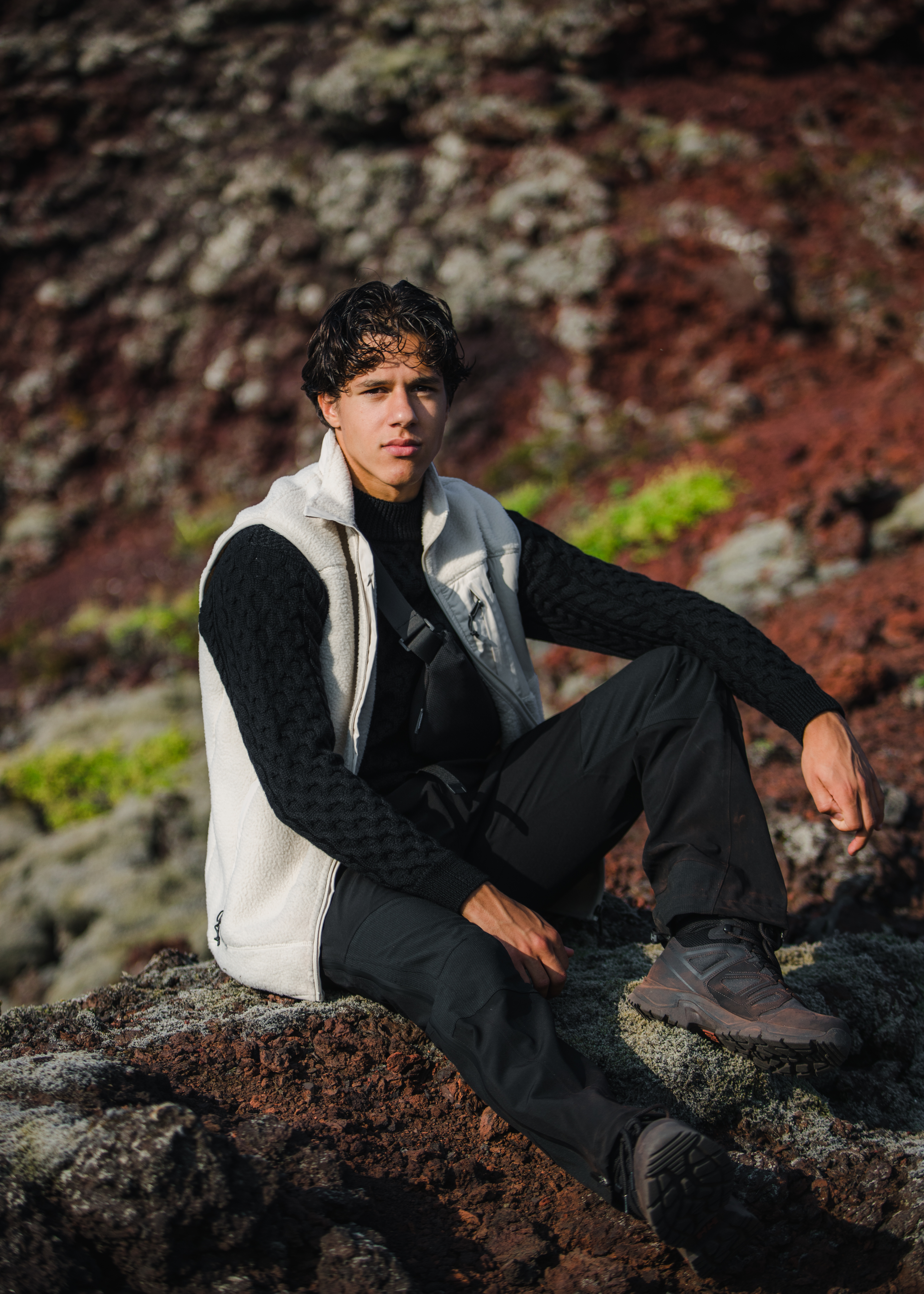 Hallgeir pull en laine torsadée