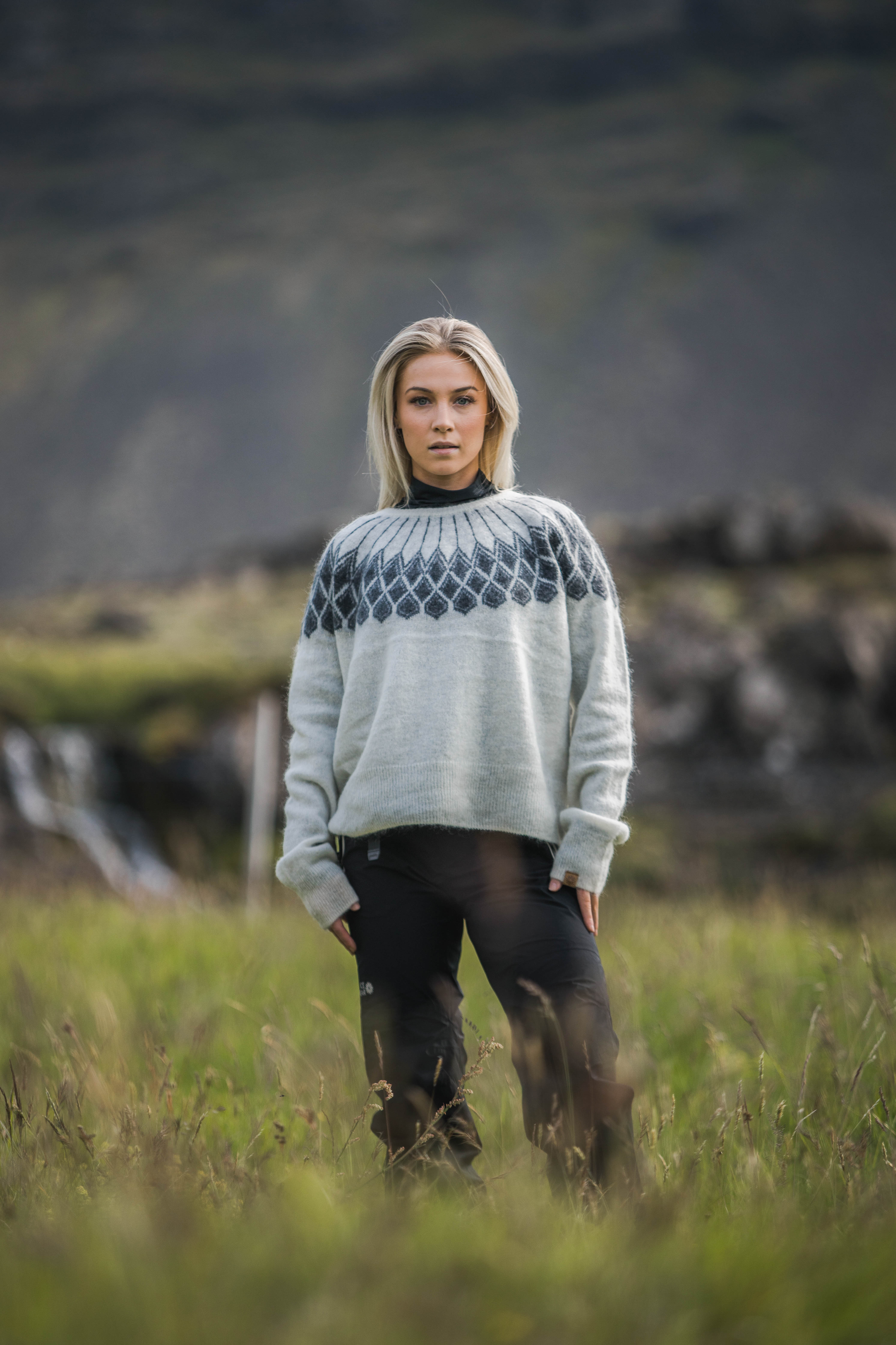 Þjórsárver Wollmischung Leichter Pullover
