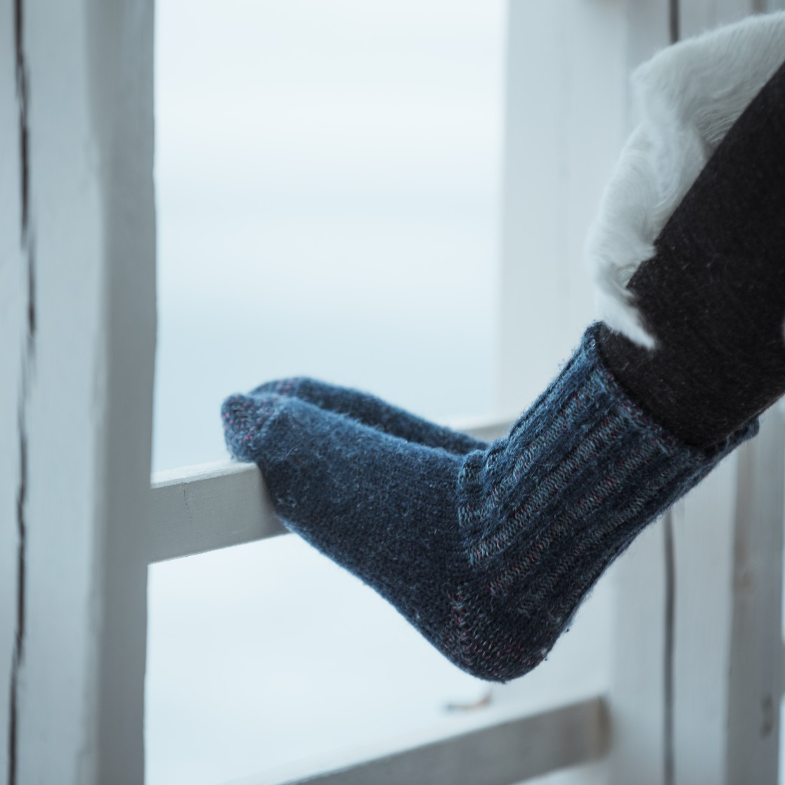 socks in a window