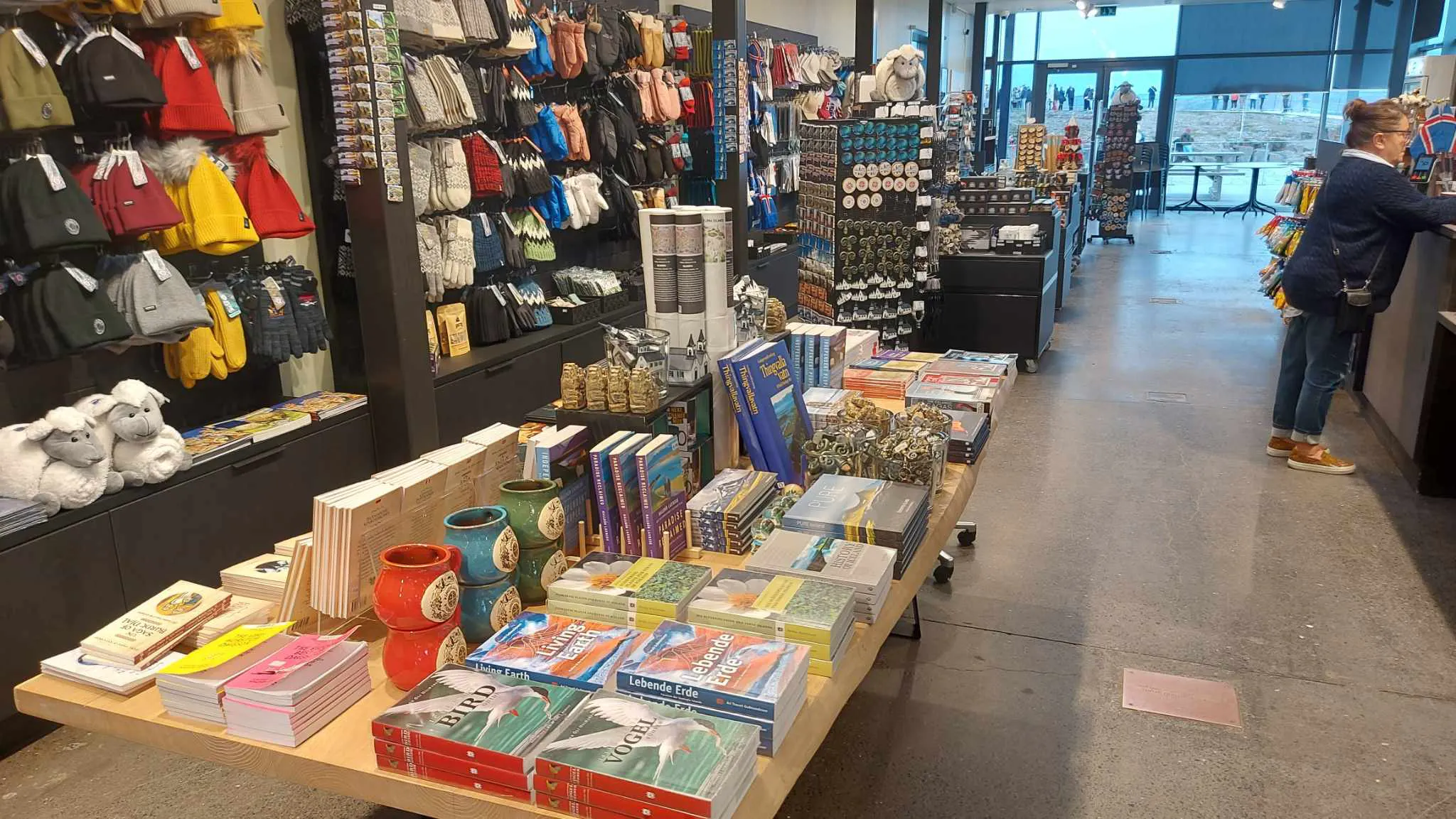 inside Icewear store in Þingvellir
