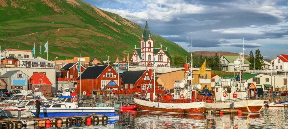 Húsavík, small town in North Iceland