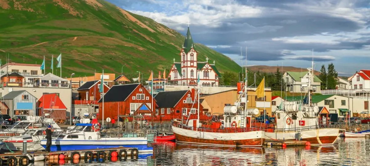 Húsavík, small town in North Iceland