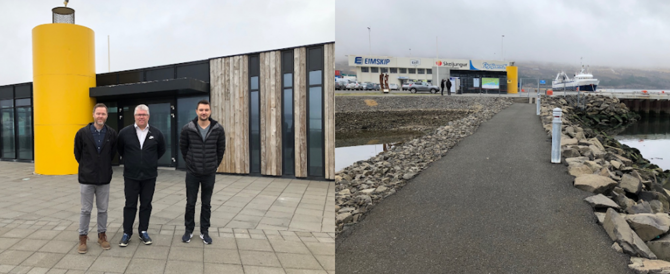 the Icewear store in the harbor in Akureyri, north Iceland