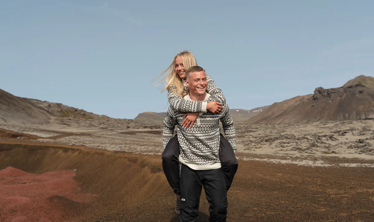 couple having fun in the high lands