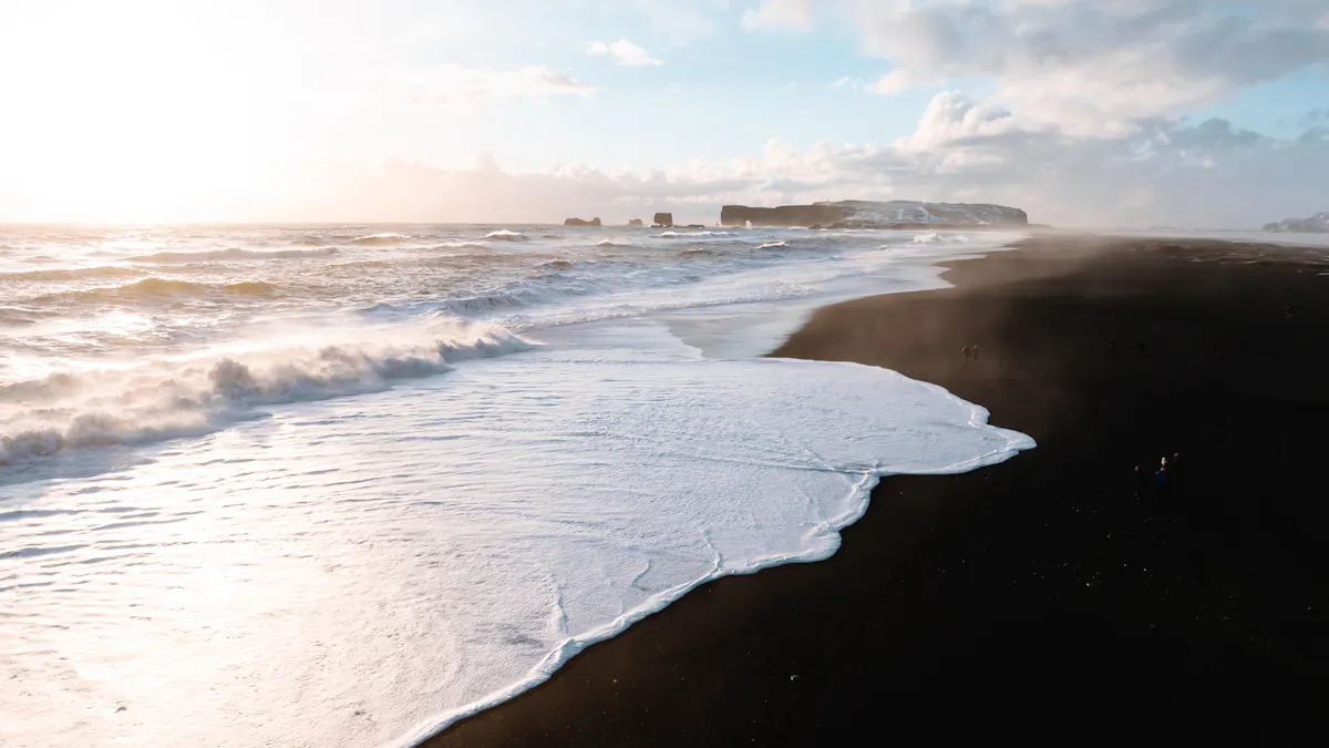 Black beach, Reynisfjara in south Iceland