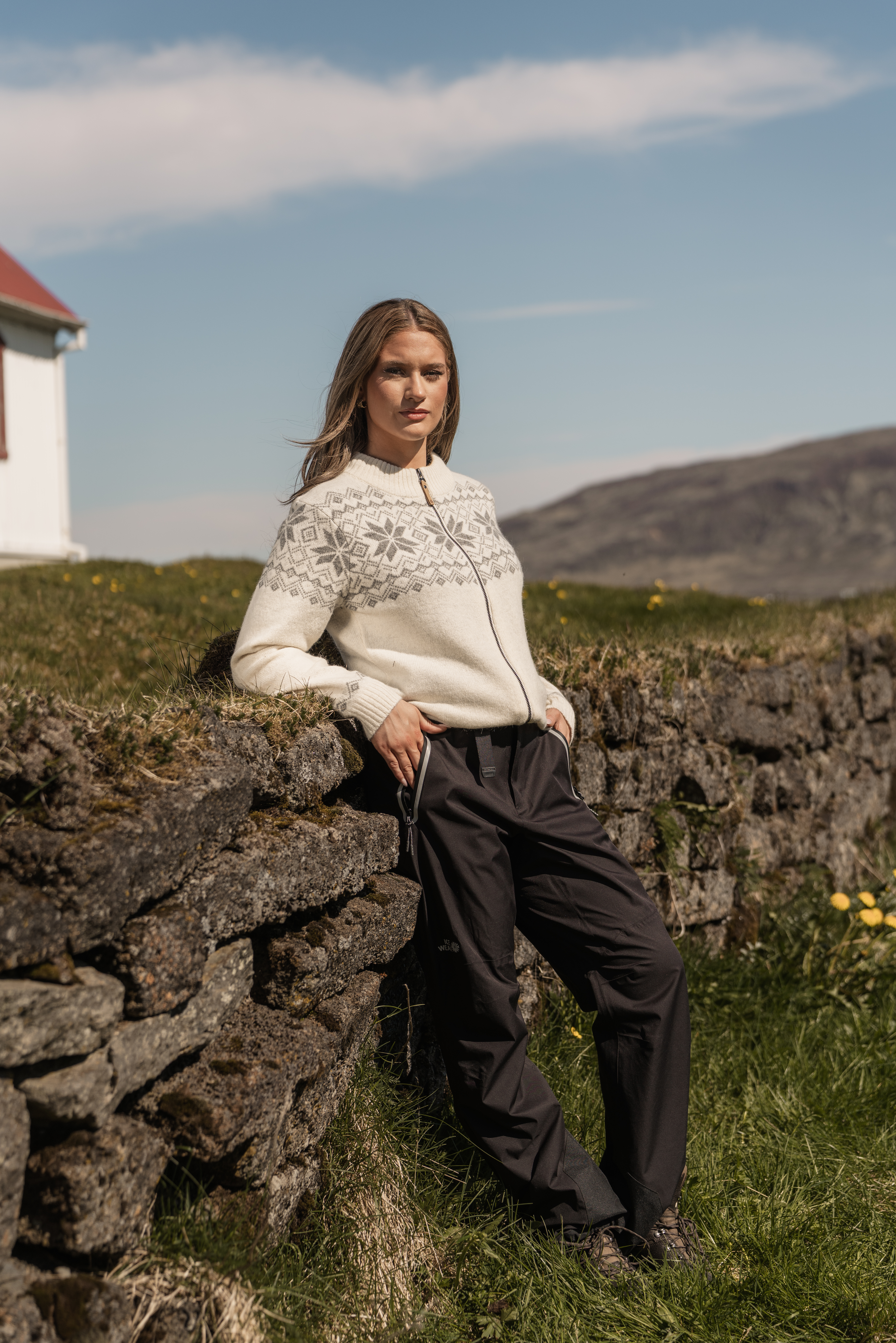 Nótt pull en laine mélangée angora
