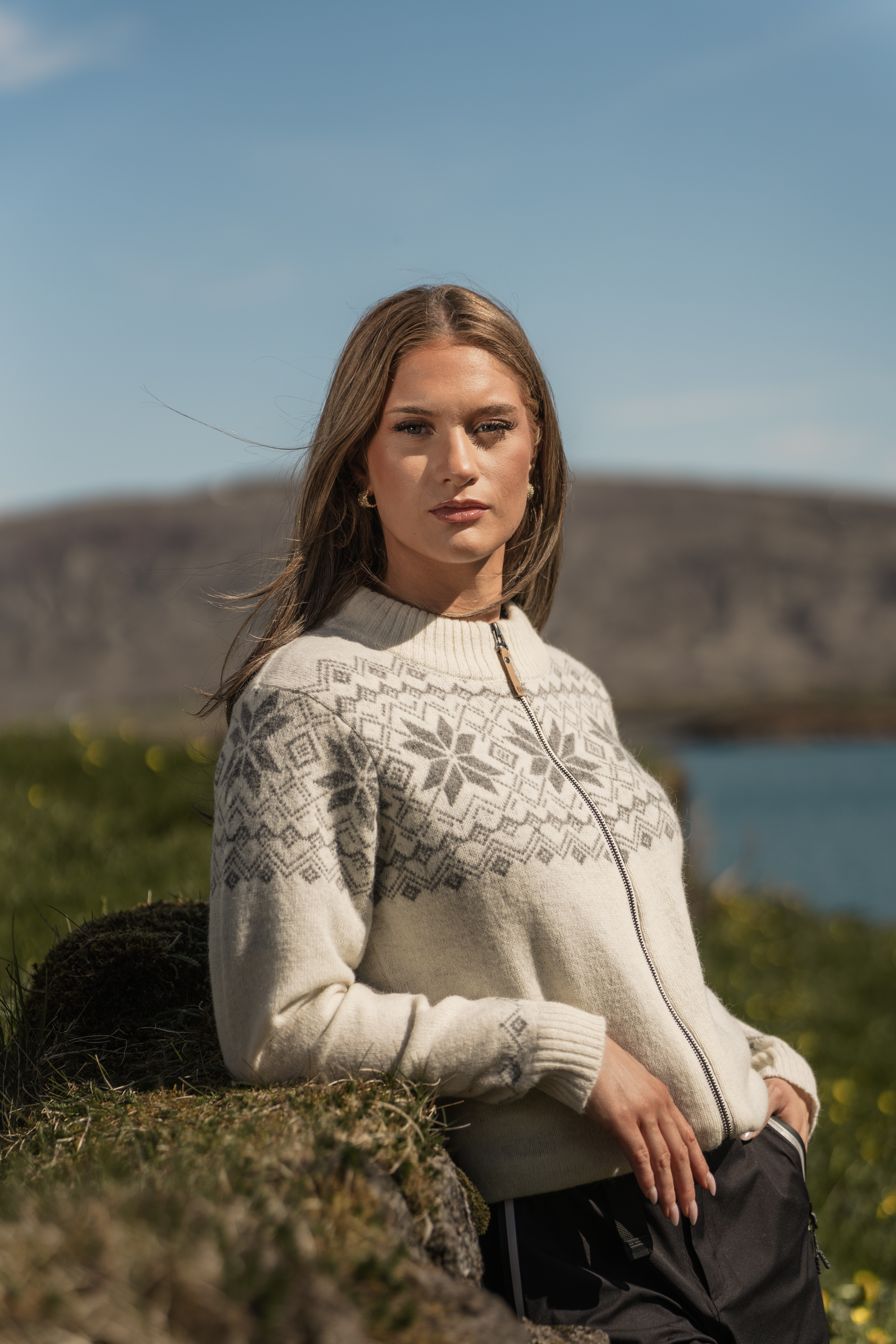 Nótt pull en laine mélangée angora