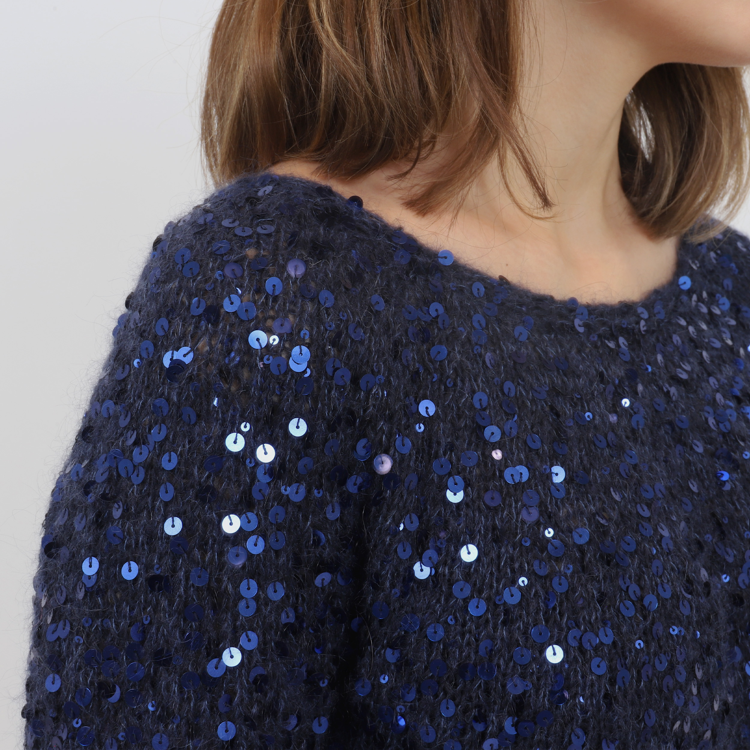 Glitrós sequin sweater knitting pattern