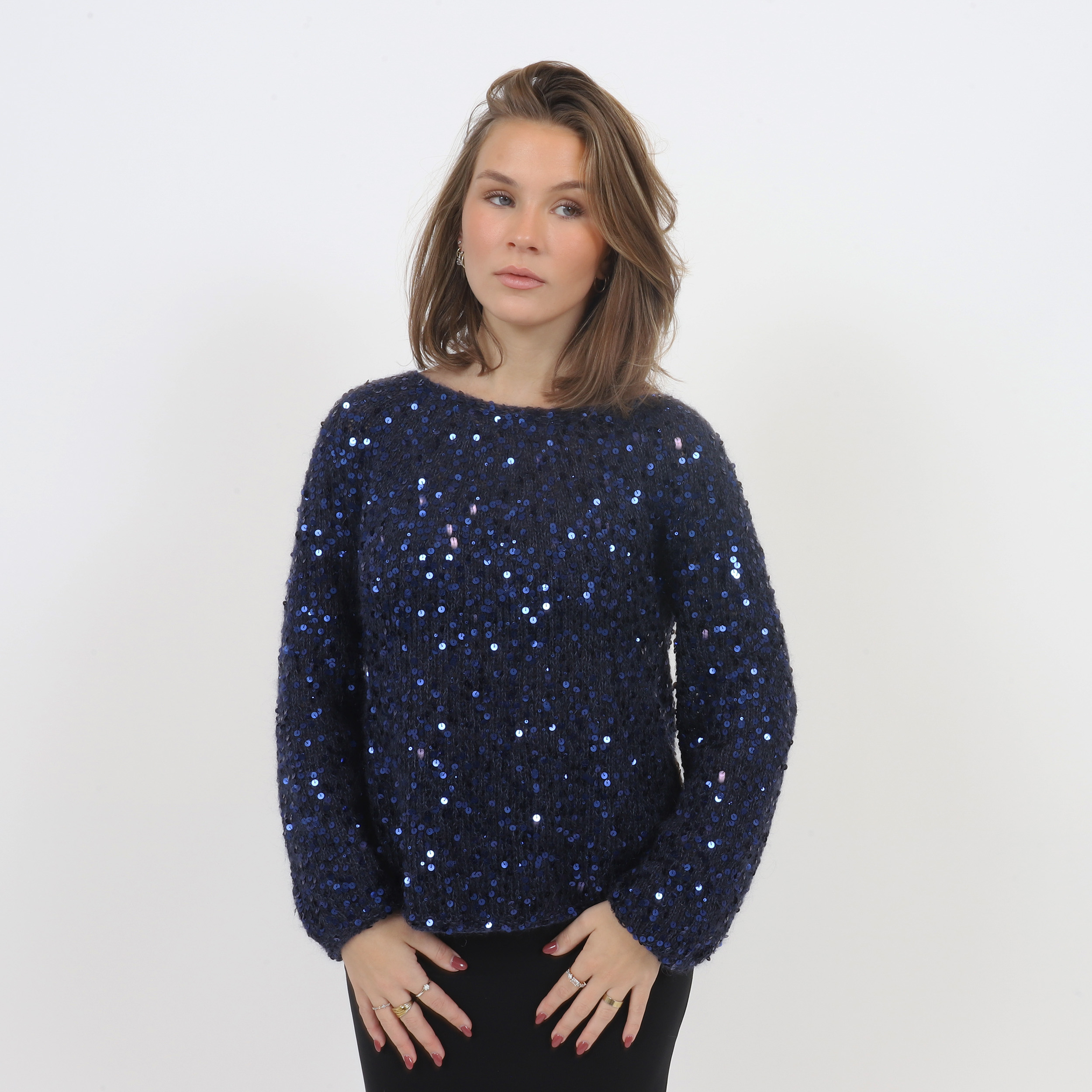 Glitrós sequin sweater knitting pattern
