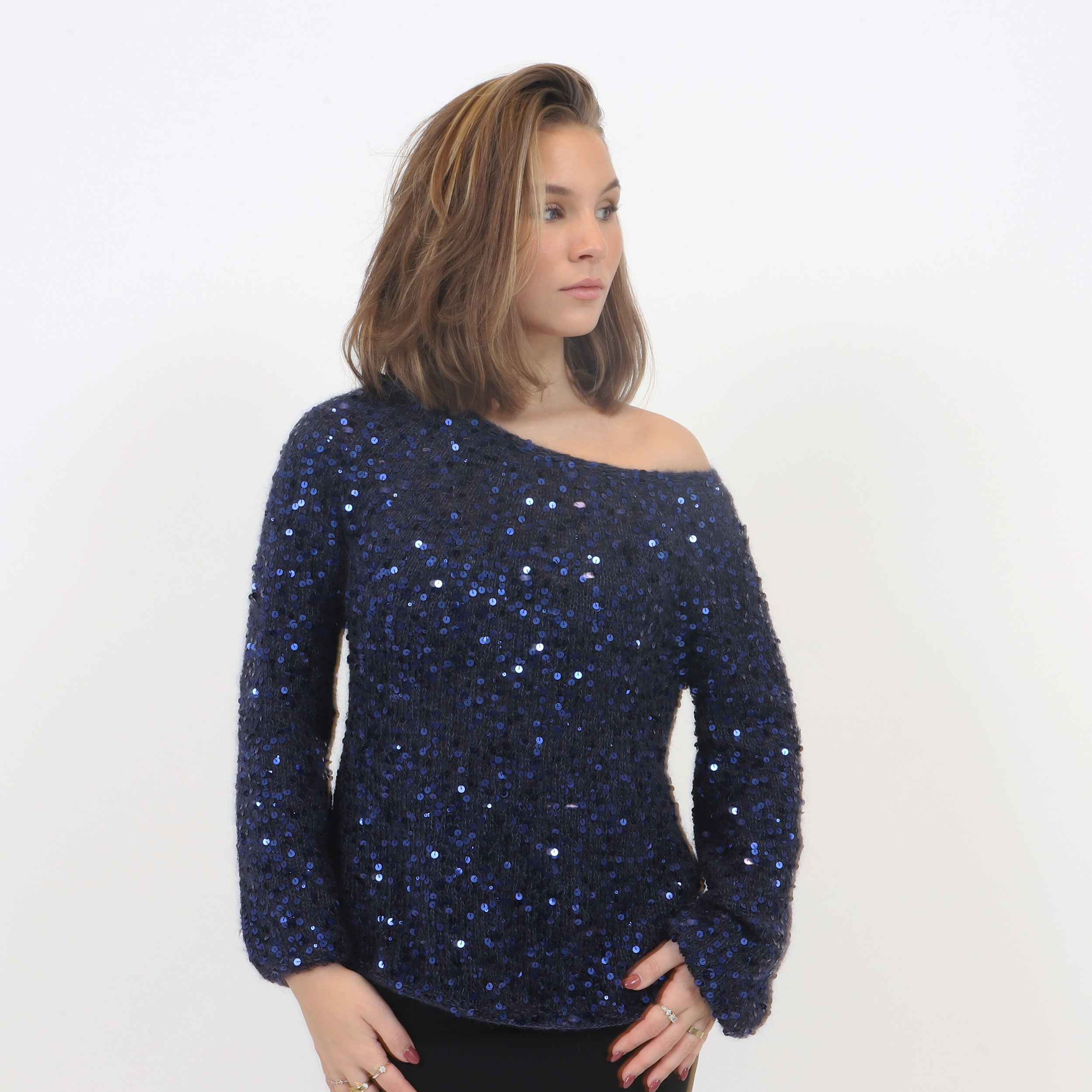 Glitrós sequin sweater knitting pattern