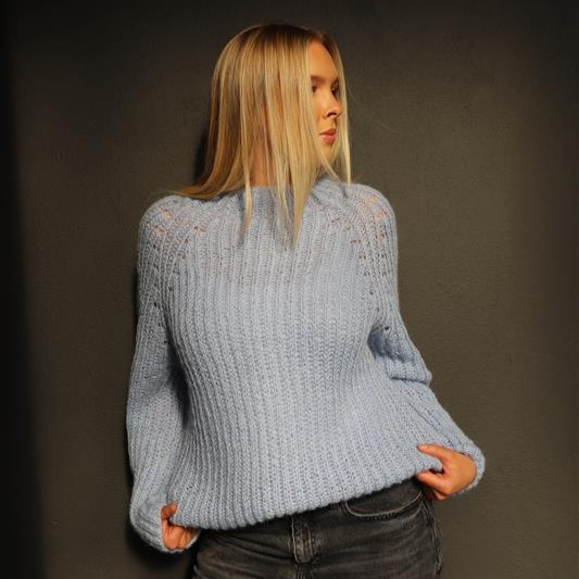 Jónína brioche pullower knitting pattern