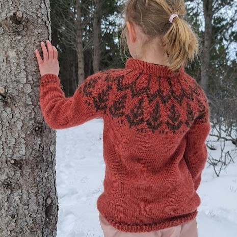 Sitkagreni kids sweater knitting pattern
