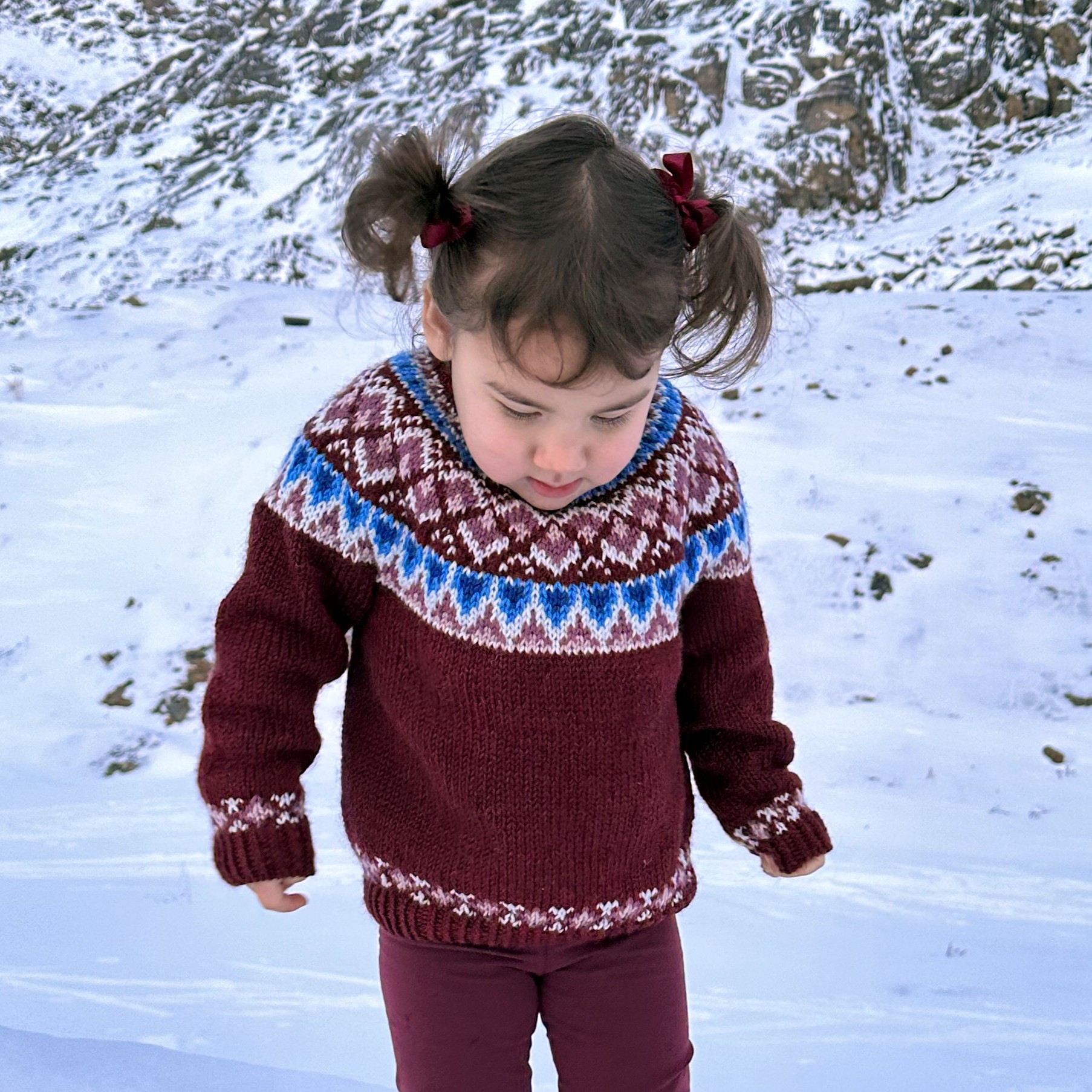 Maalia toddlers sweater knitting pattern