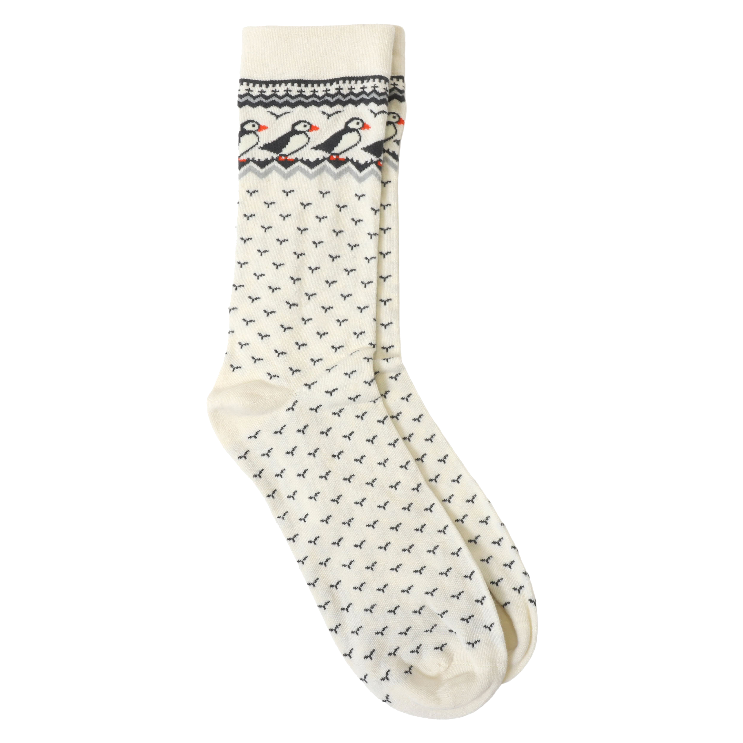 Lundaberg Bómullarsokkar með lunda mynstri