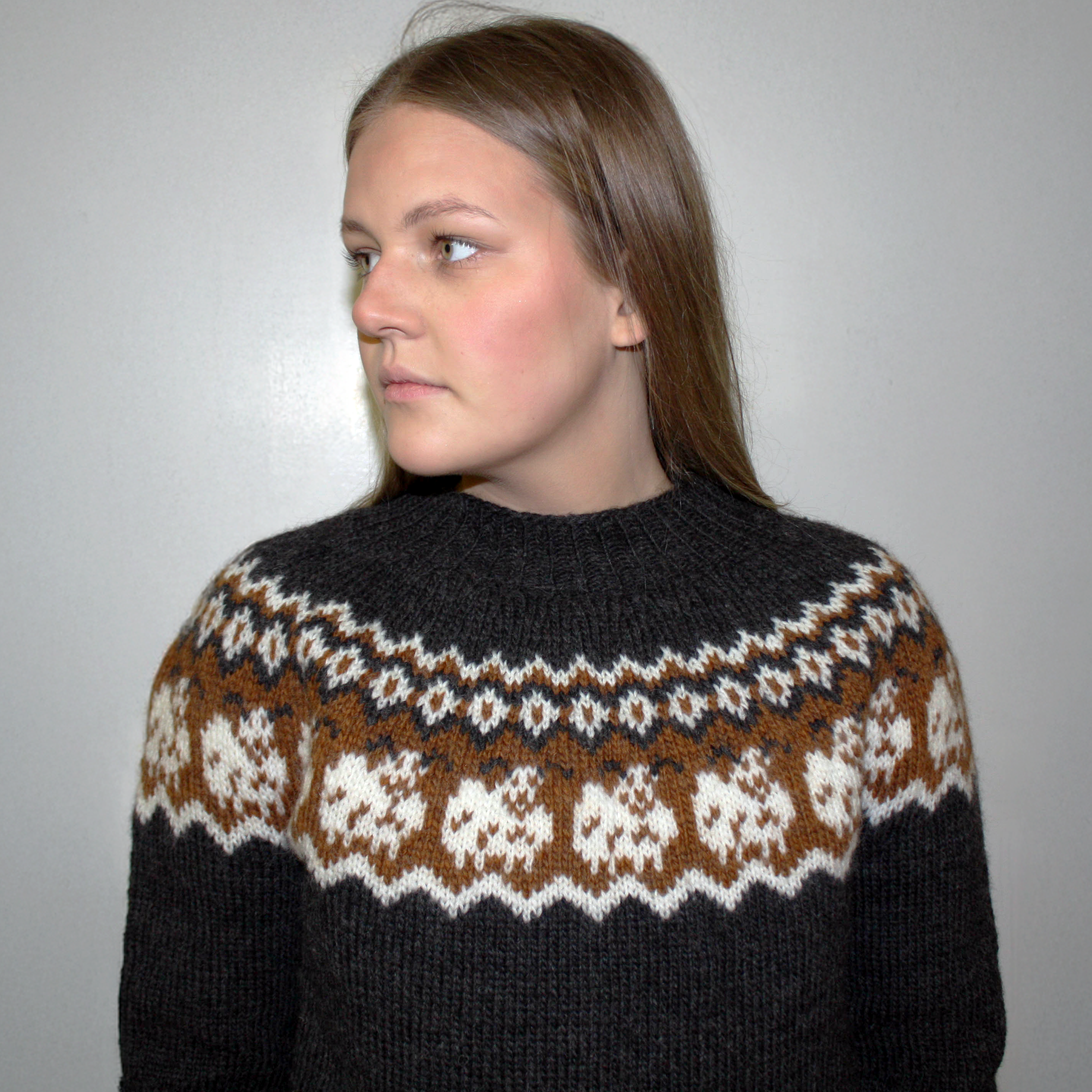 Blíða kindapeysa prjónauppskrift