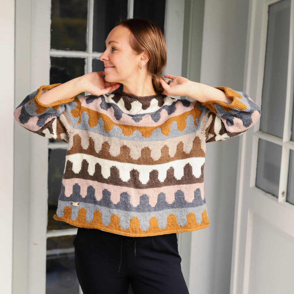 Alva fun pattern sweater knitting pattern