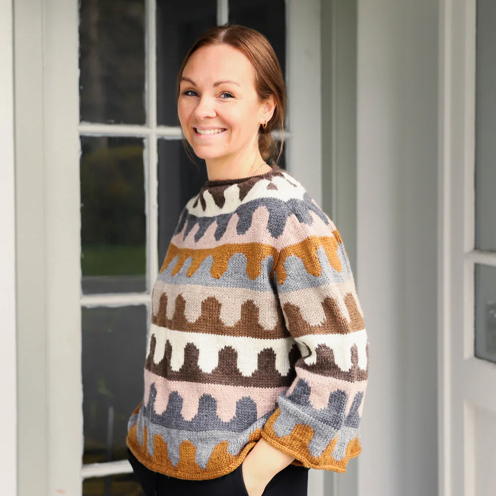 Alva fun pattern sweater knitting pattern