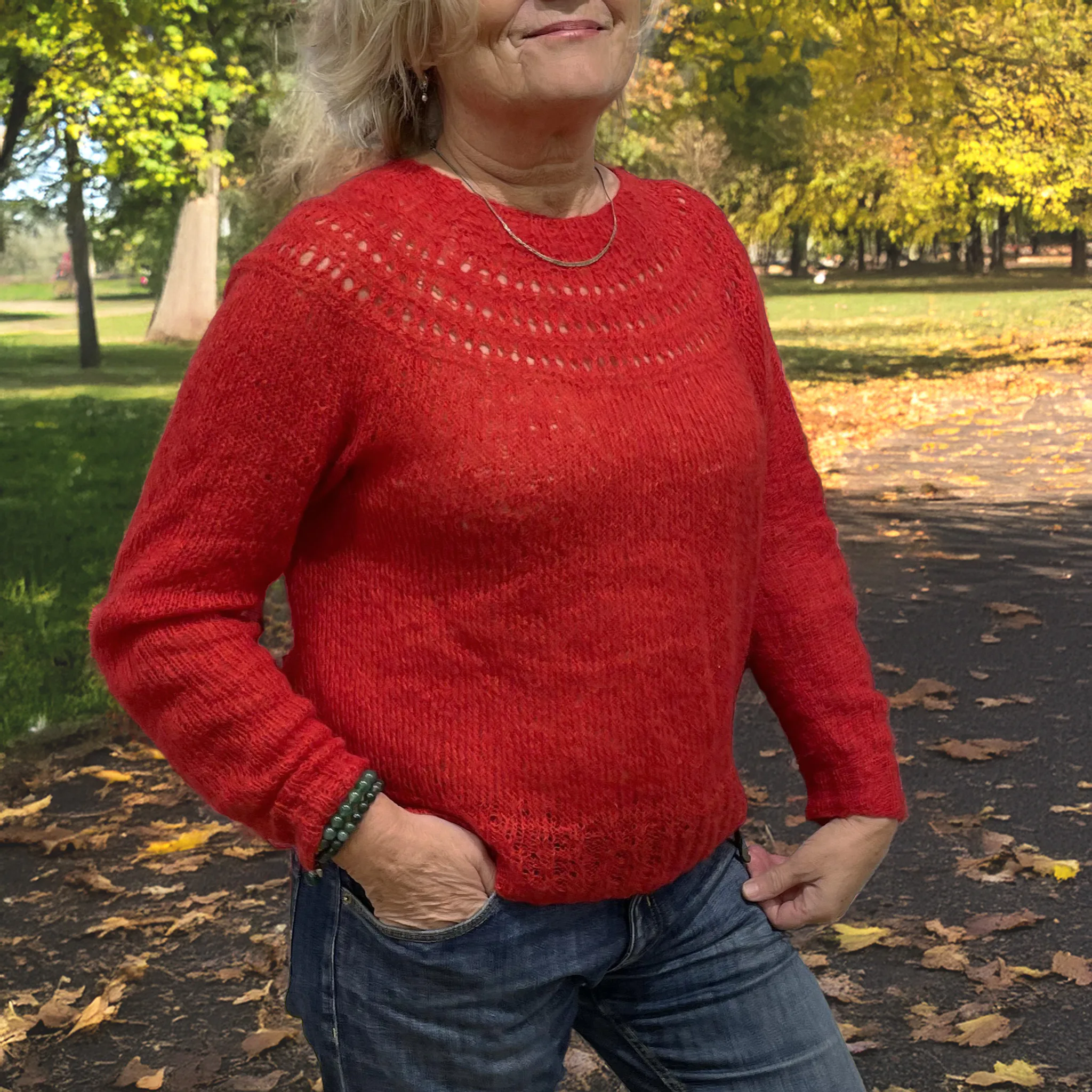 Grótta womens sweater knitting pattern