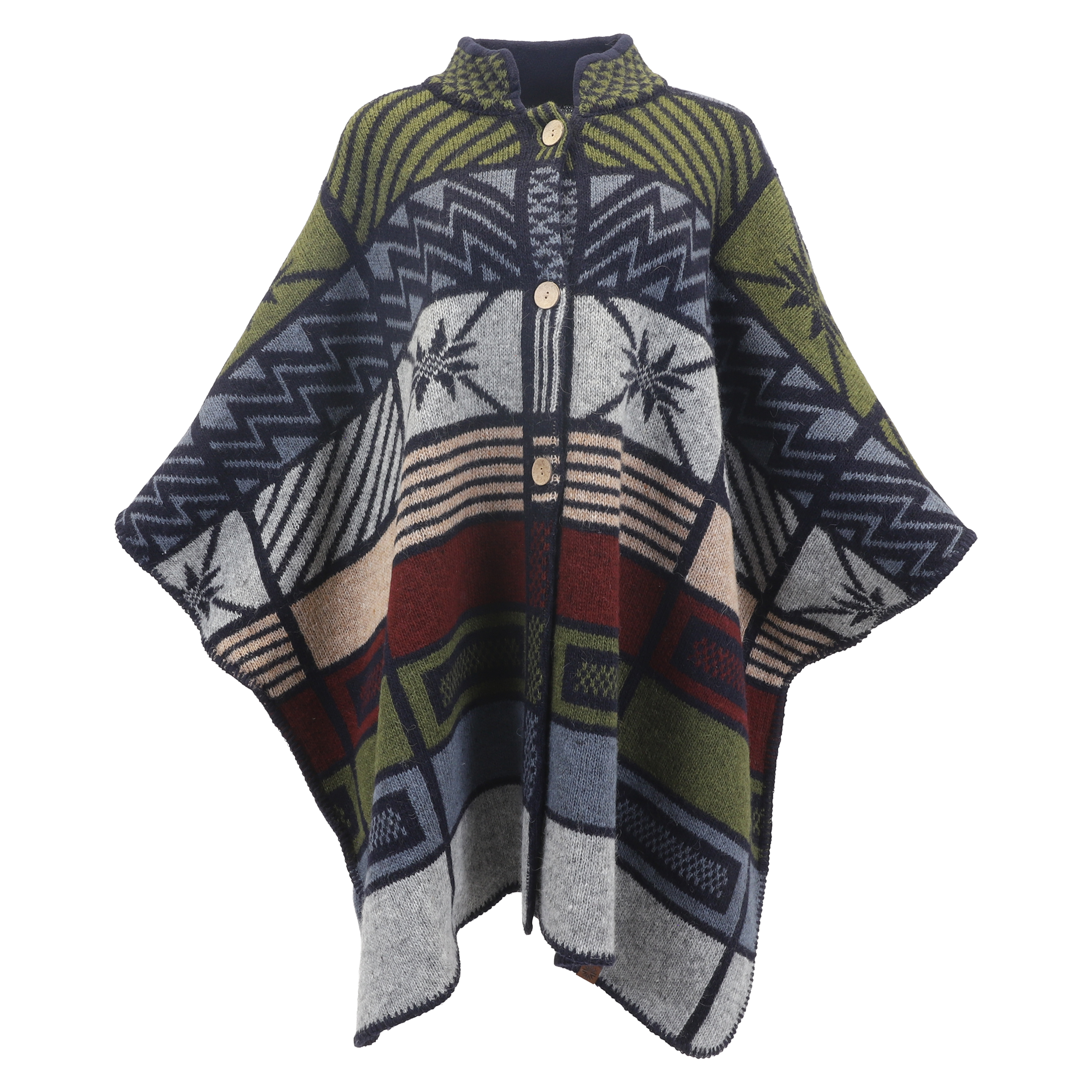 Ása 冰岛纯羊毛带袖披肩 