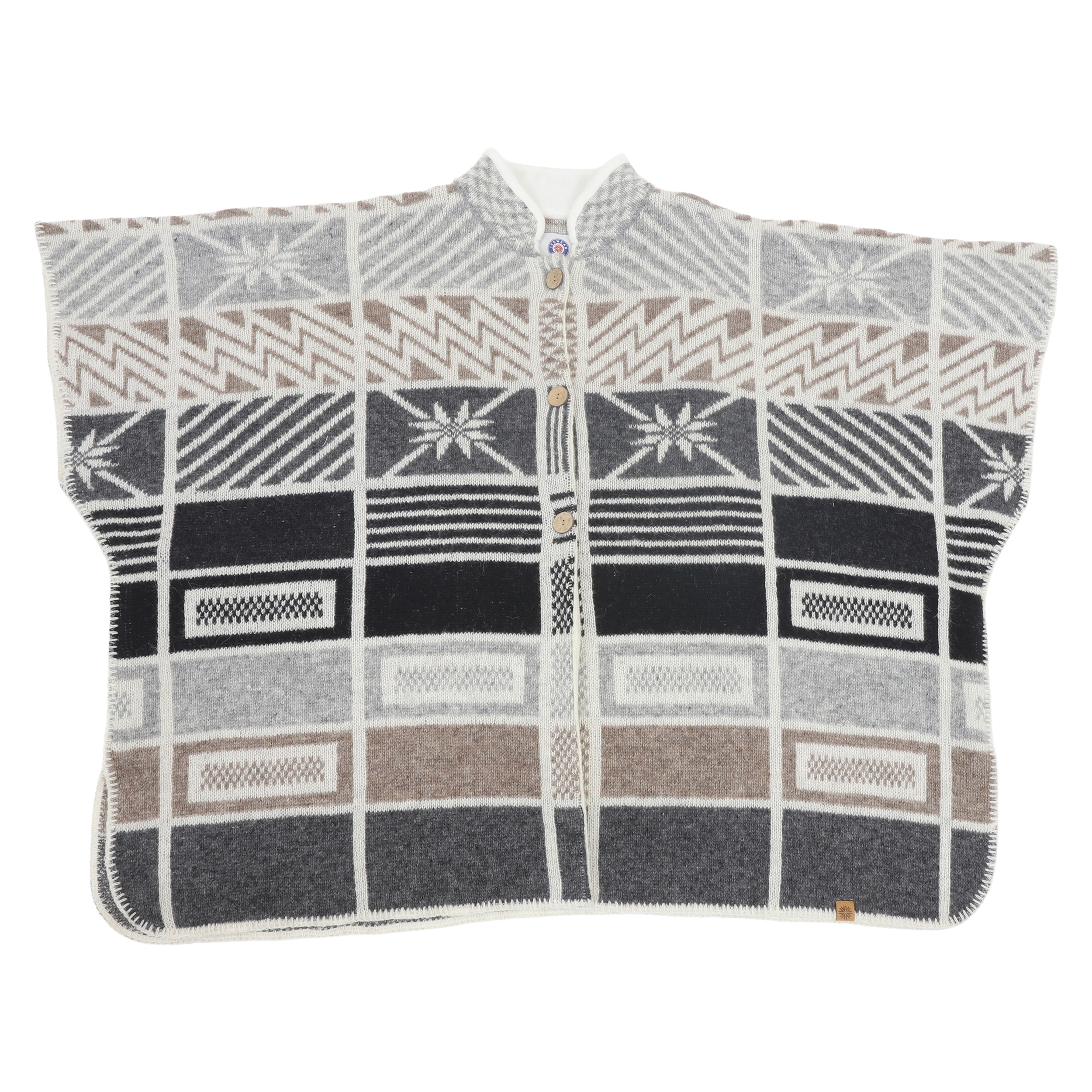 Ása 冰岛纯羊毛带袖披肩 