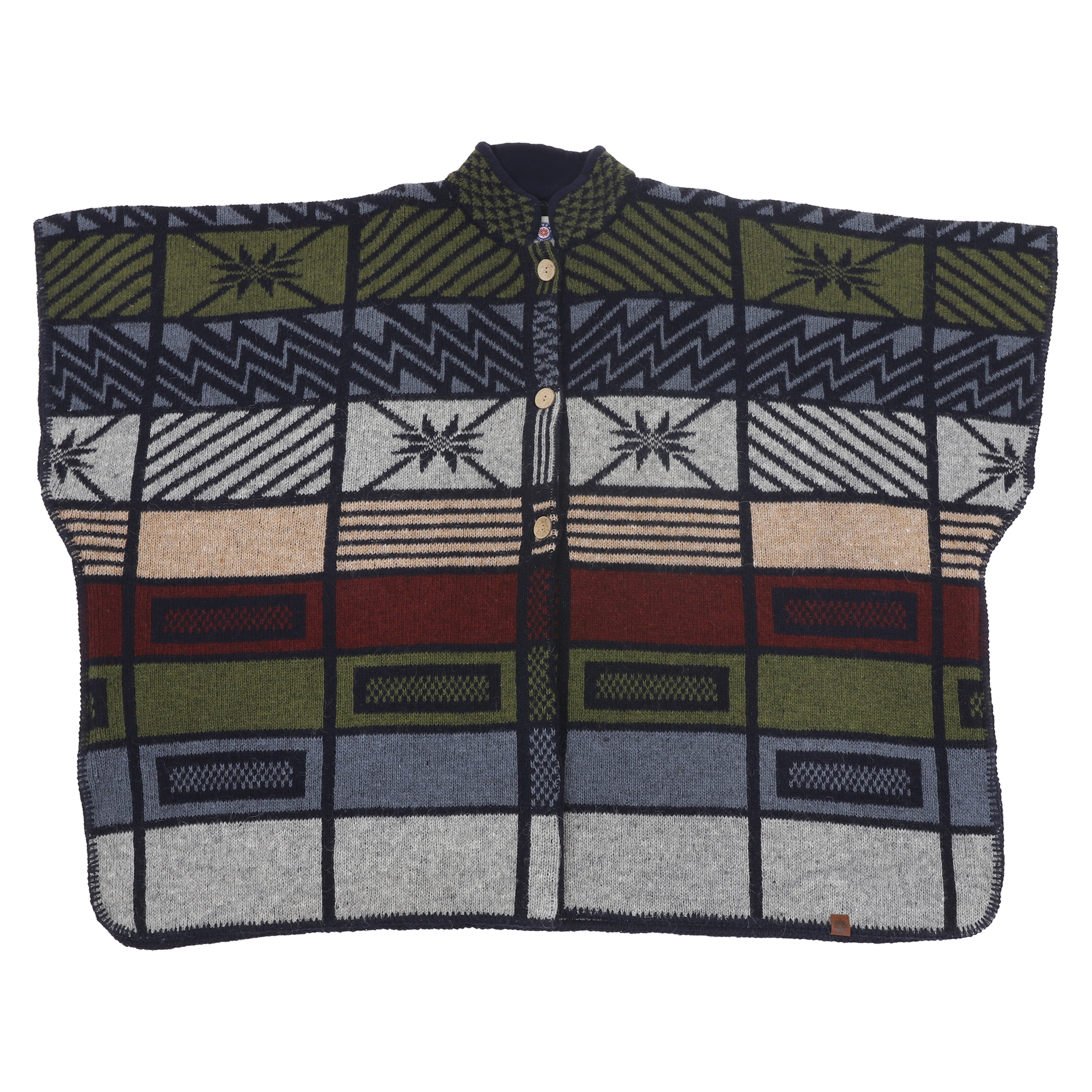 Ása 冰岛纯羊毛带袖披肩 