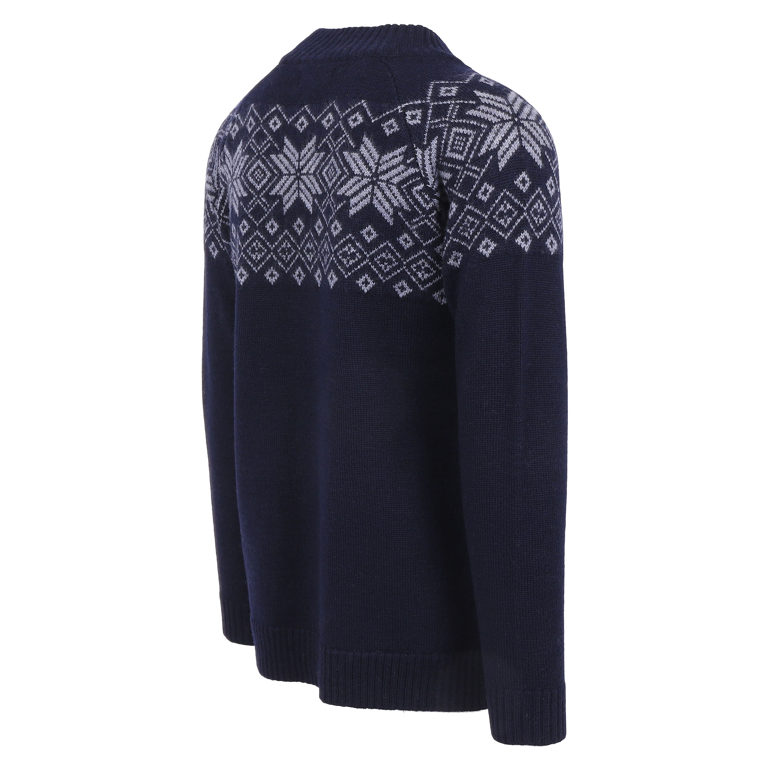 DAGUR rennd ullarpeysa með norsku mynstri DAGUR rennd ullarpeysa með norsku mynstri